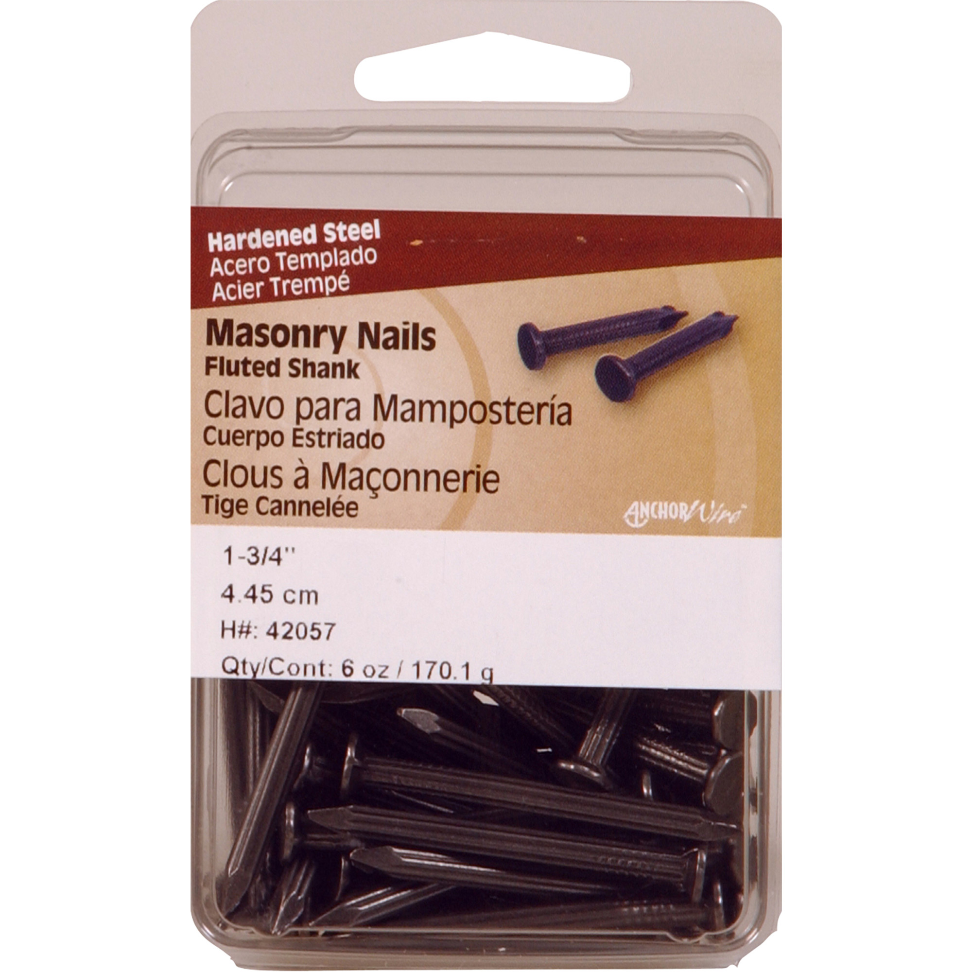 Anchor Wire Bright Fluted Masonry Nails (1-3/4 in.) - 6 oz.