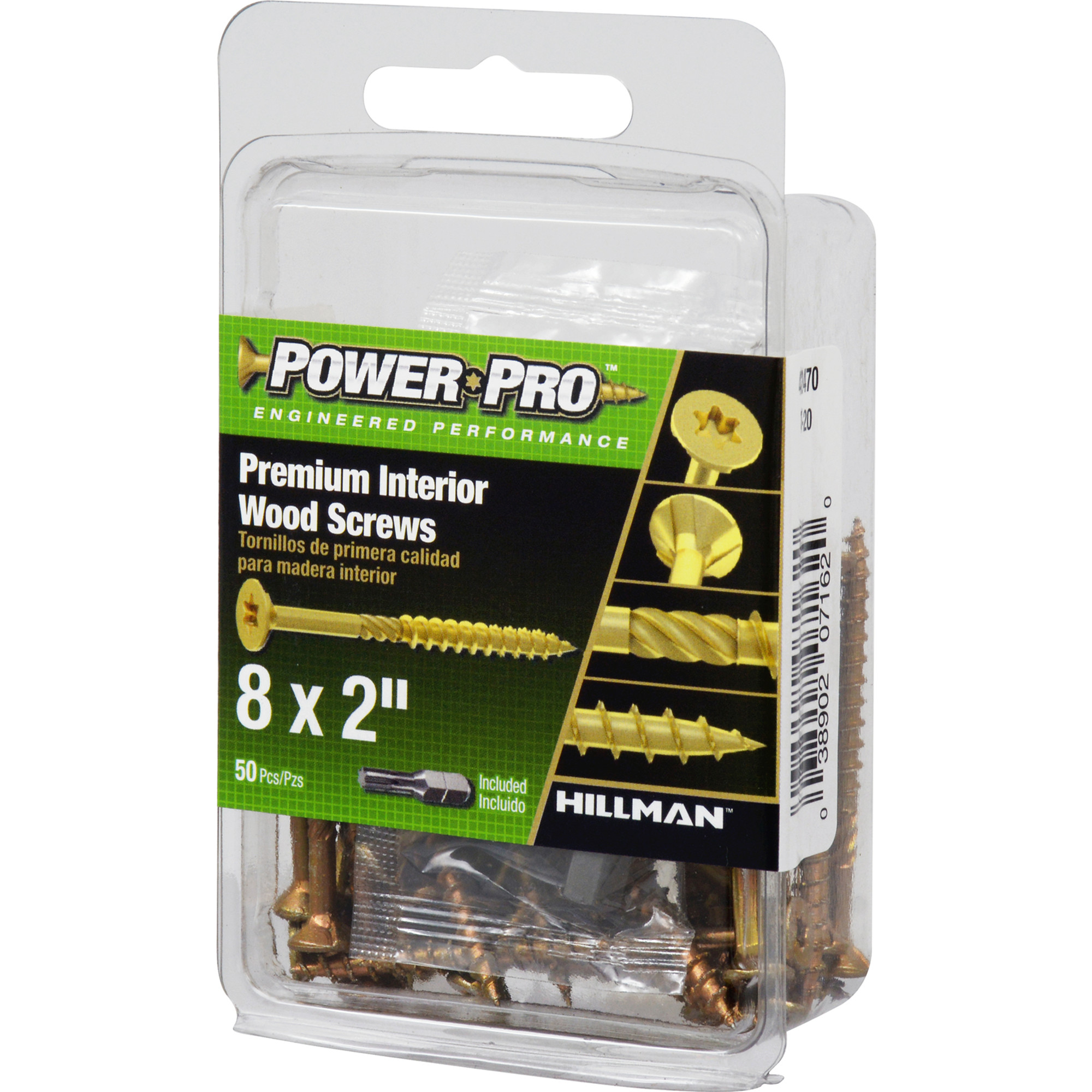 Power Pro Premium Interior Wood Screws (#8 x 2 in.) - 50 pc