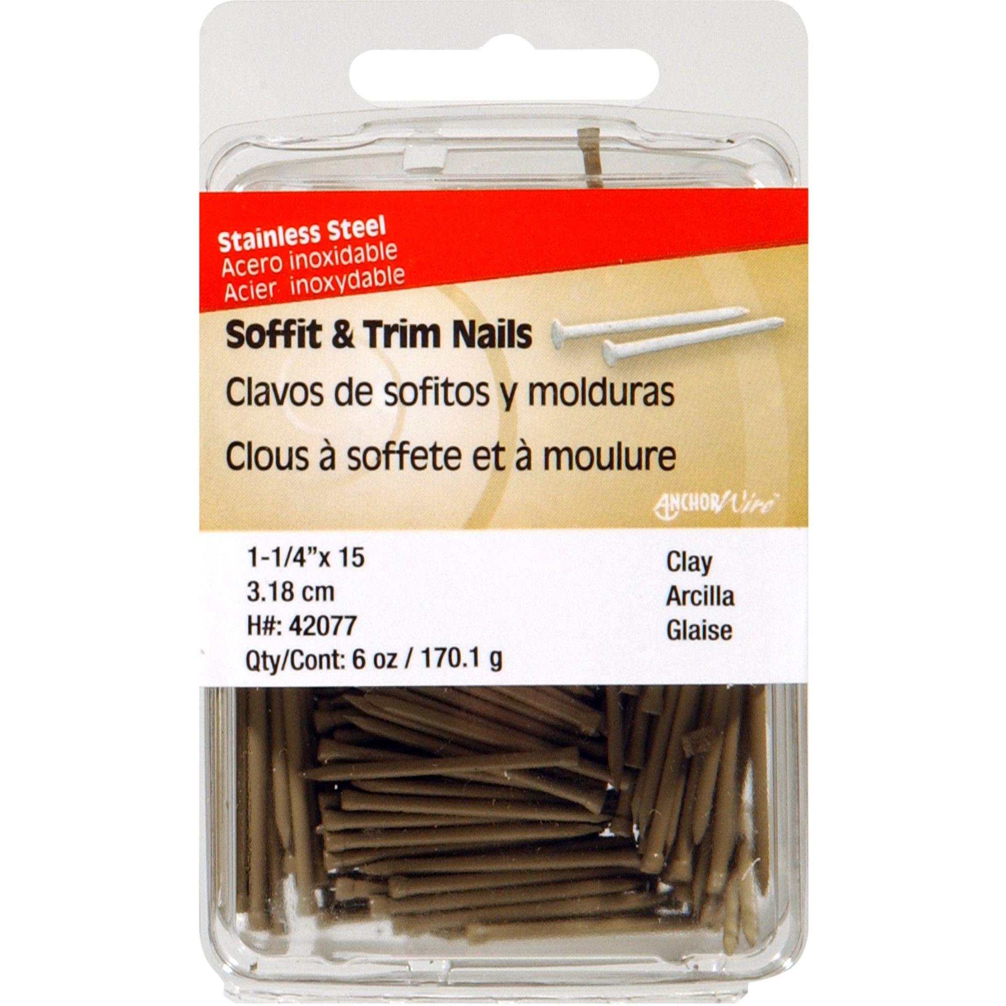 Anchor Wire Clay Colored Stainless Steel Trim Nails (1-1/4 in.) - 6 oz.