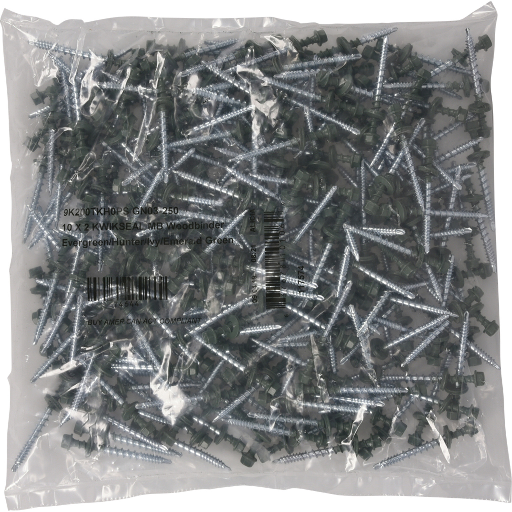 Power Pro Green Self Drilling Metal-to-Wood Roofing Screws (#10 x 2 in.) - 250 pc