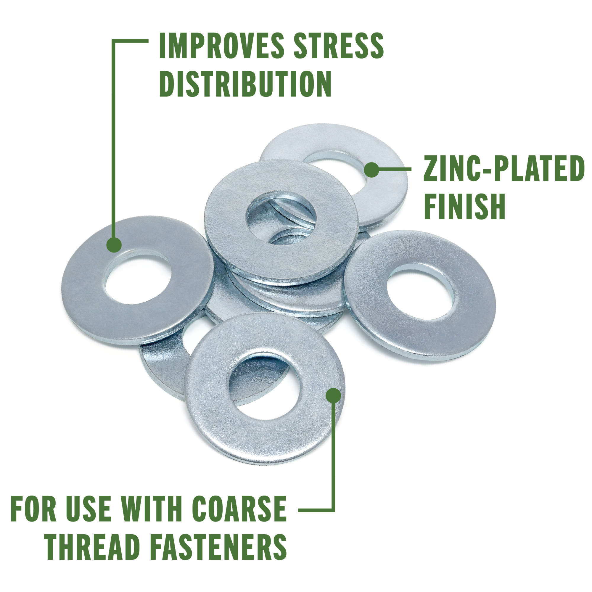 Hillman USS Flat Washers 3/8 in.