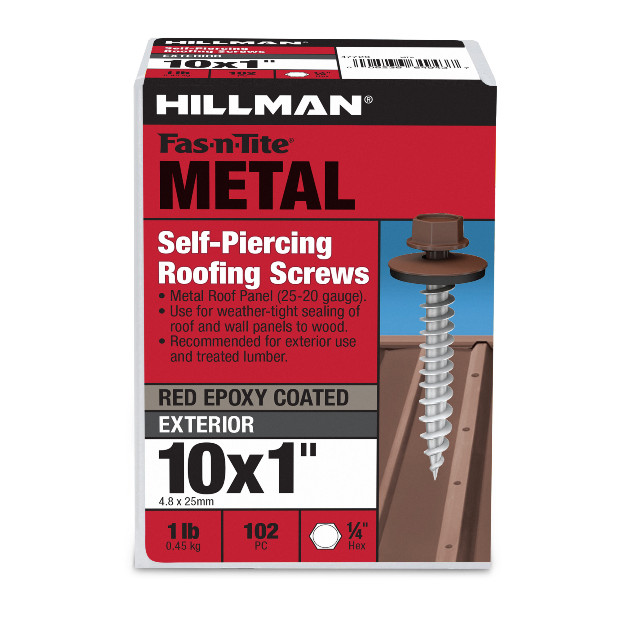 Hillman Red Painted Self-Piercing Sheeter (#10 x 1 in.)