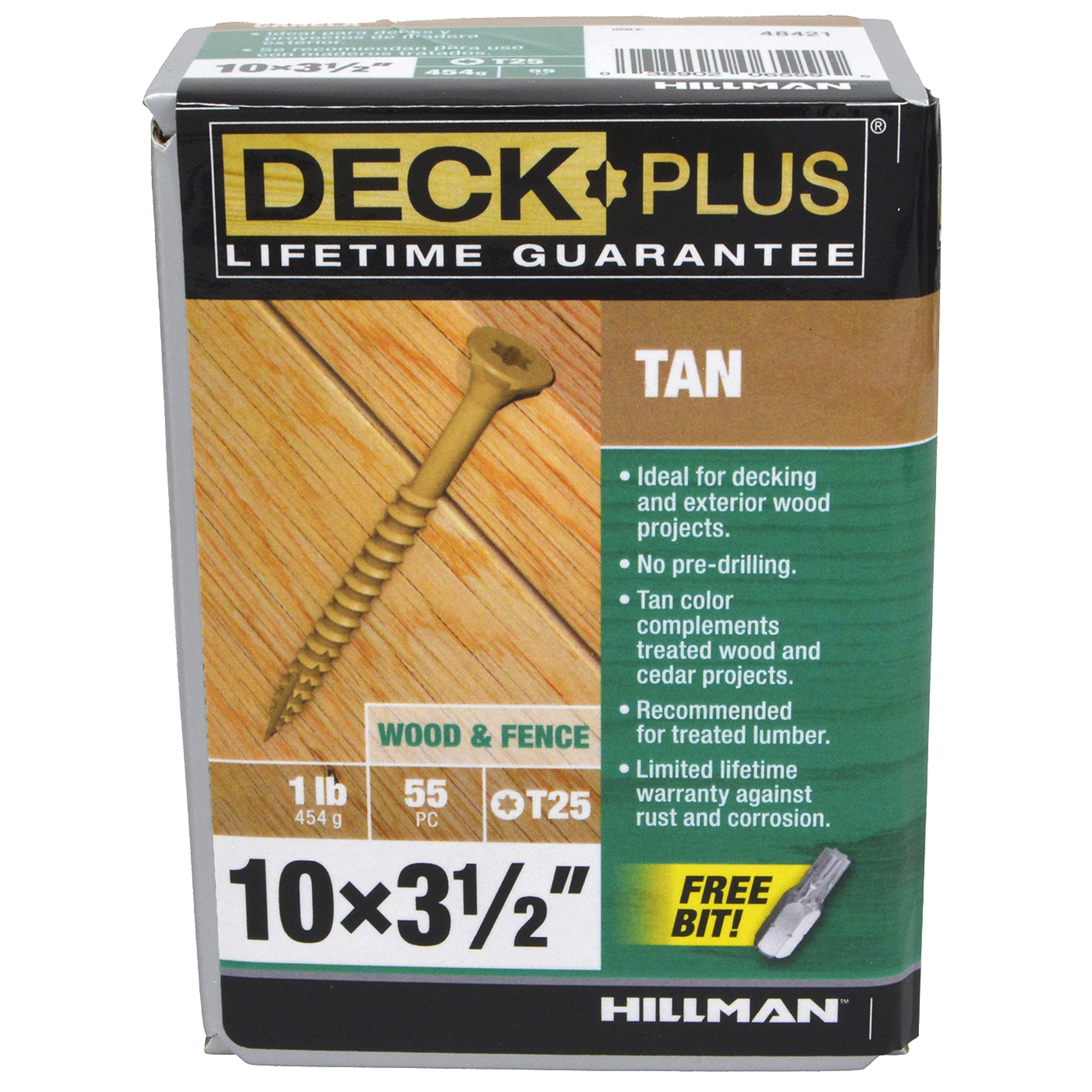 Deck Plus Tan Deck Screws (#10 x 3-1/2 in.)