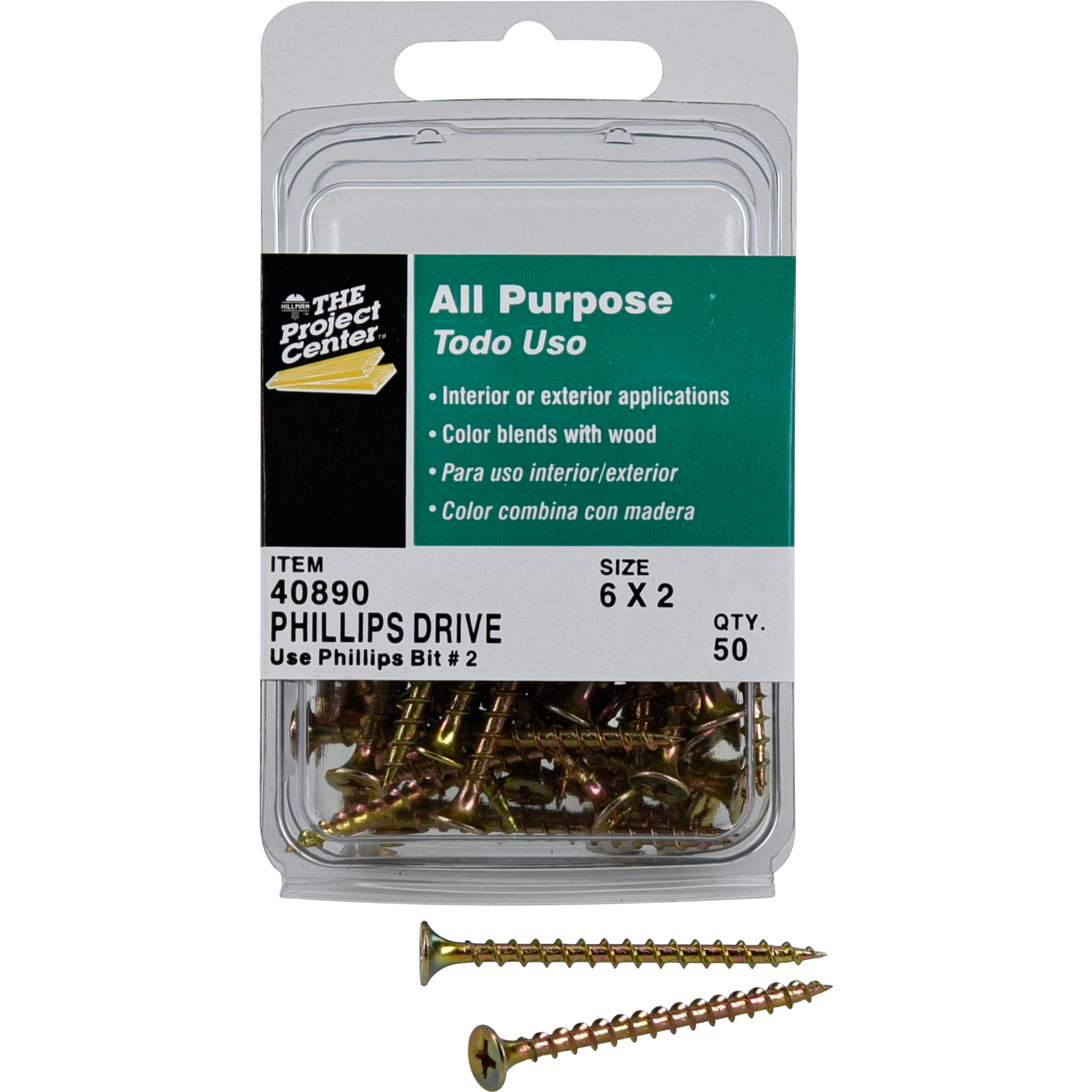 Hillman Bugle Head Phillips Interior Construction Wood Screws (#6 x 2 in.) - 50 pc