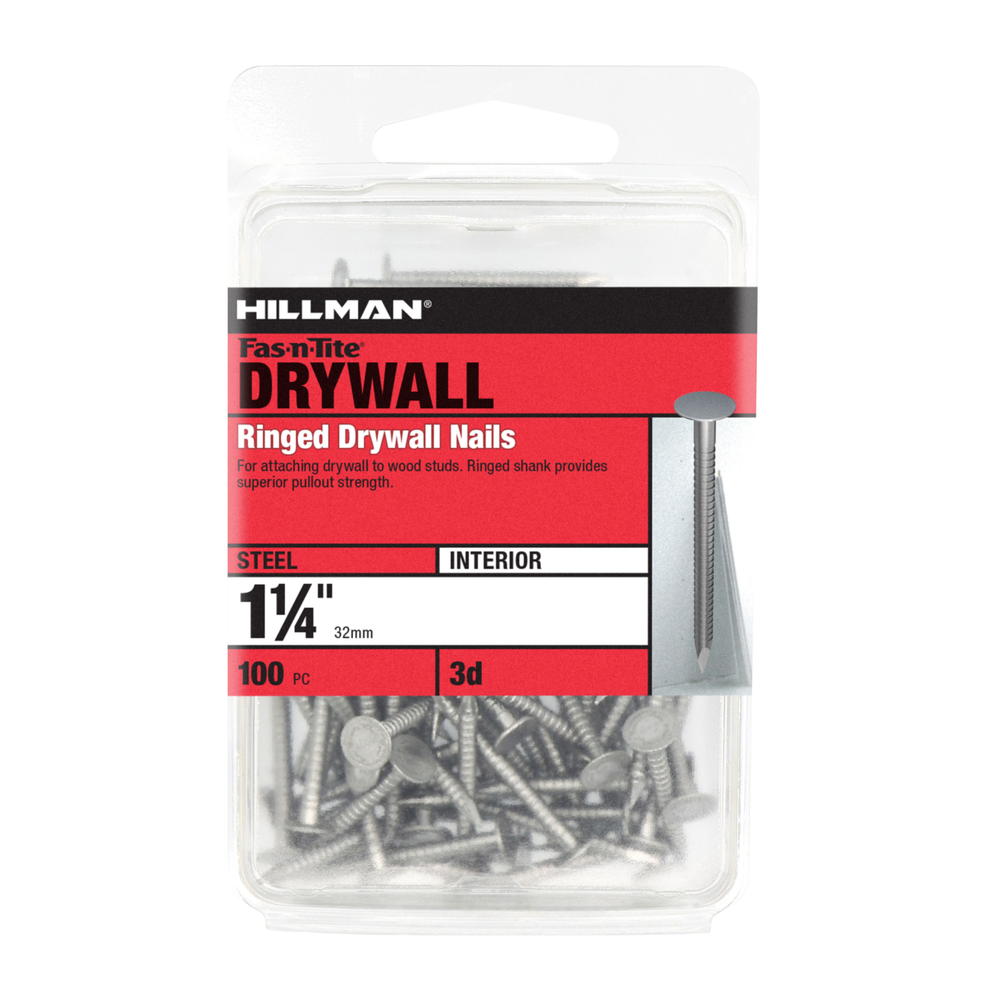 Hillman Bright Drywall Nails (1-1/4 in.) - 100 pc