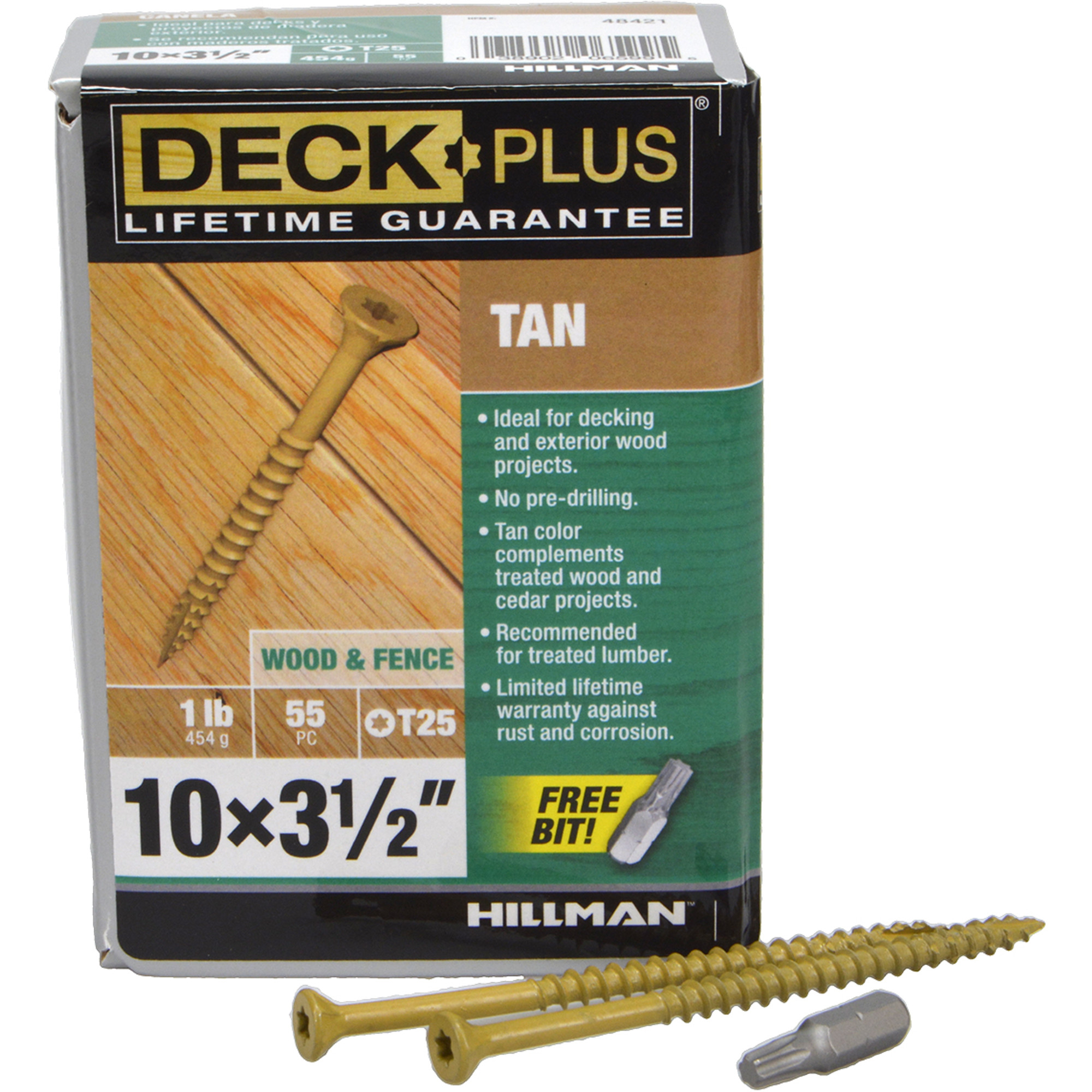 Deck Plus Tan Deck Screws (#10 x 3-1/2 in.)