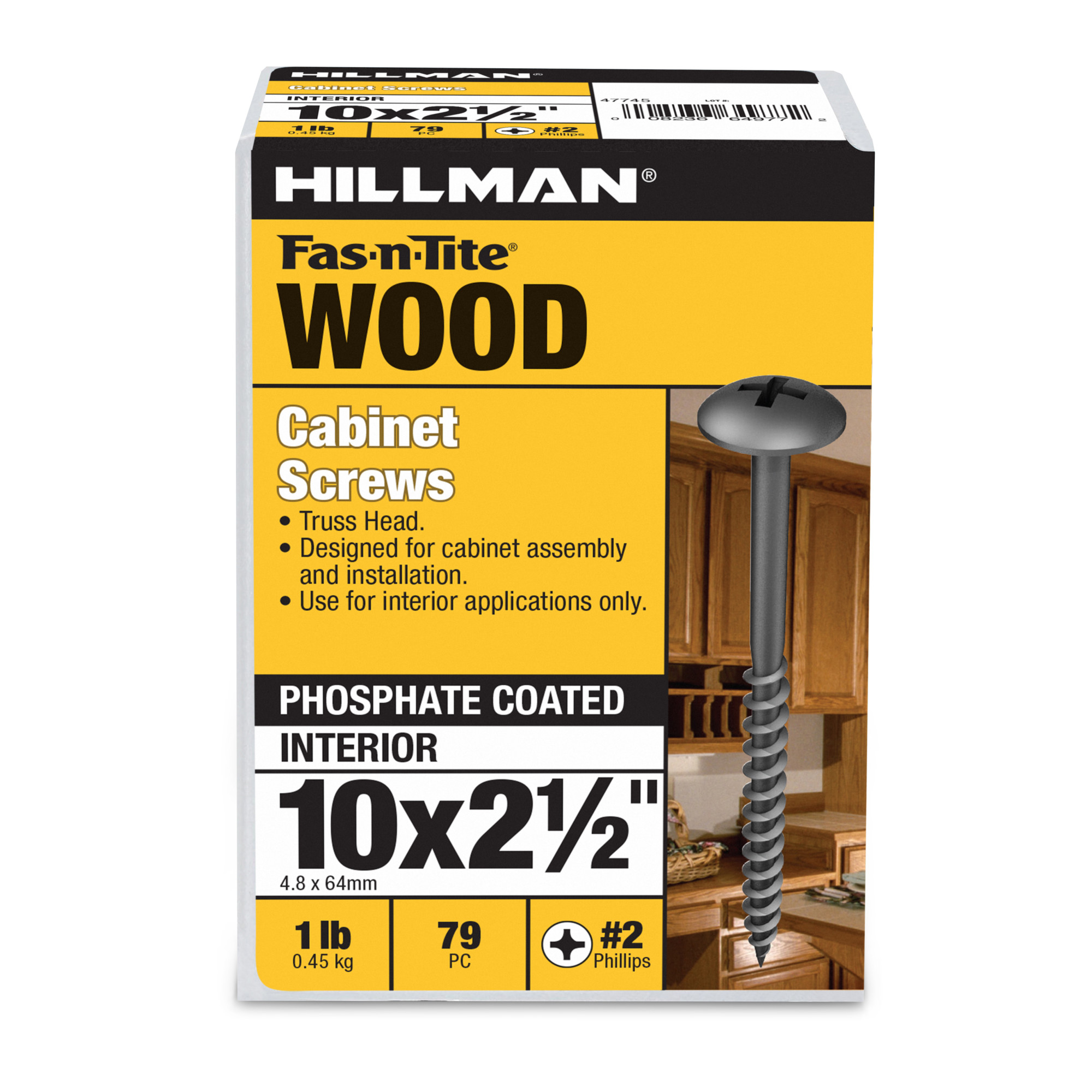 Hillman Truss Head Phillips Coarse Cabinet Screws (#10 x 2-1/2 in.) - 1lb Box