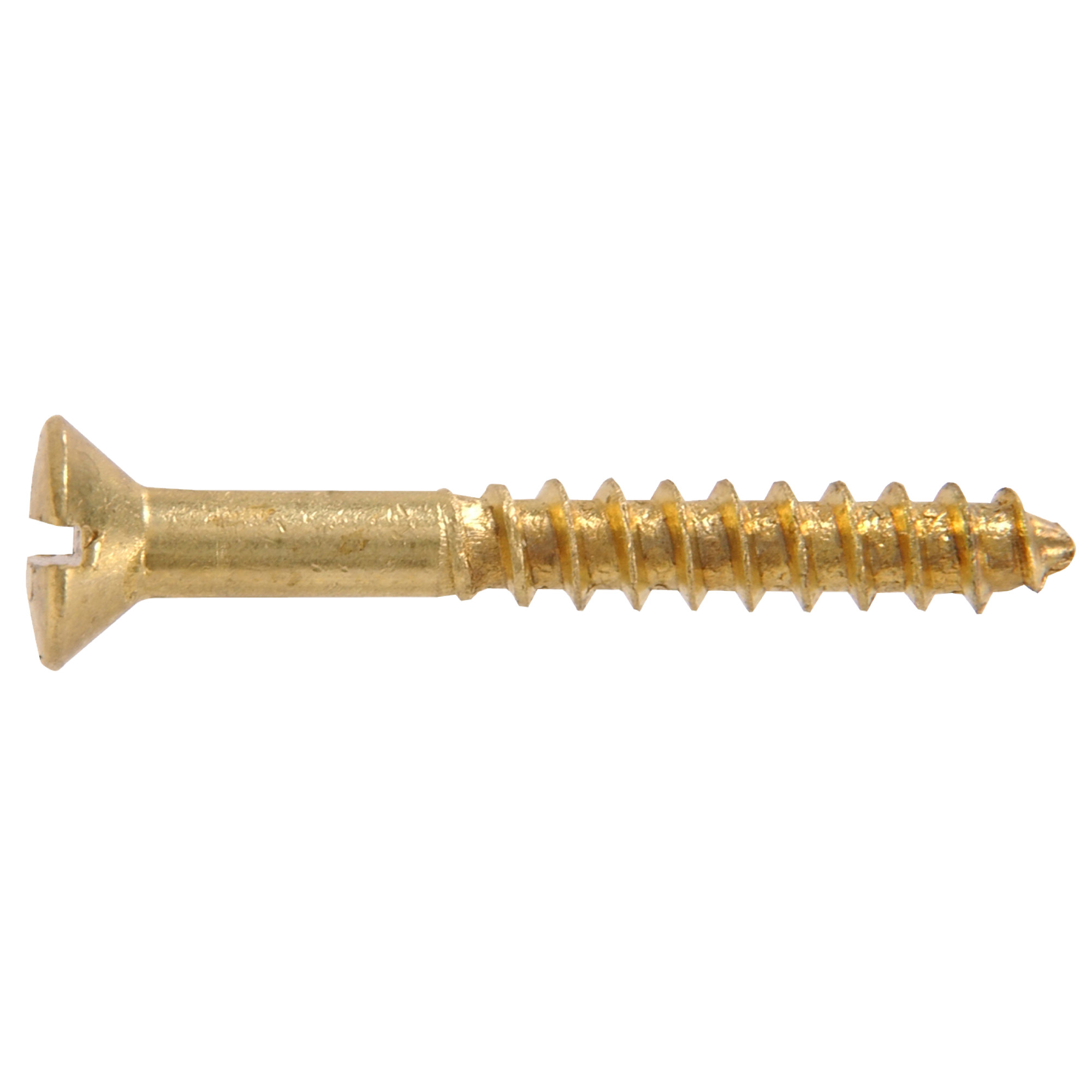 Hillman Slotted Oval Brass Wood Screws (#8 x 7/8 in.) - 30 pc