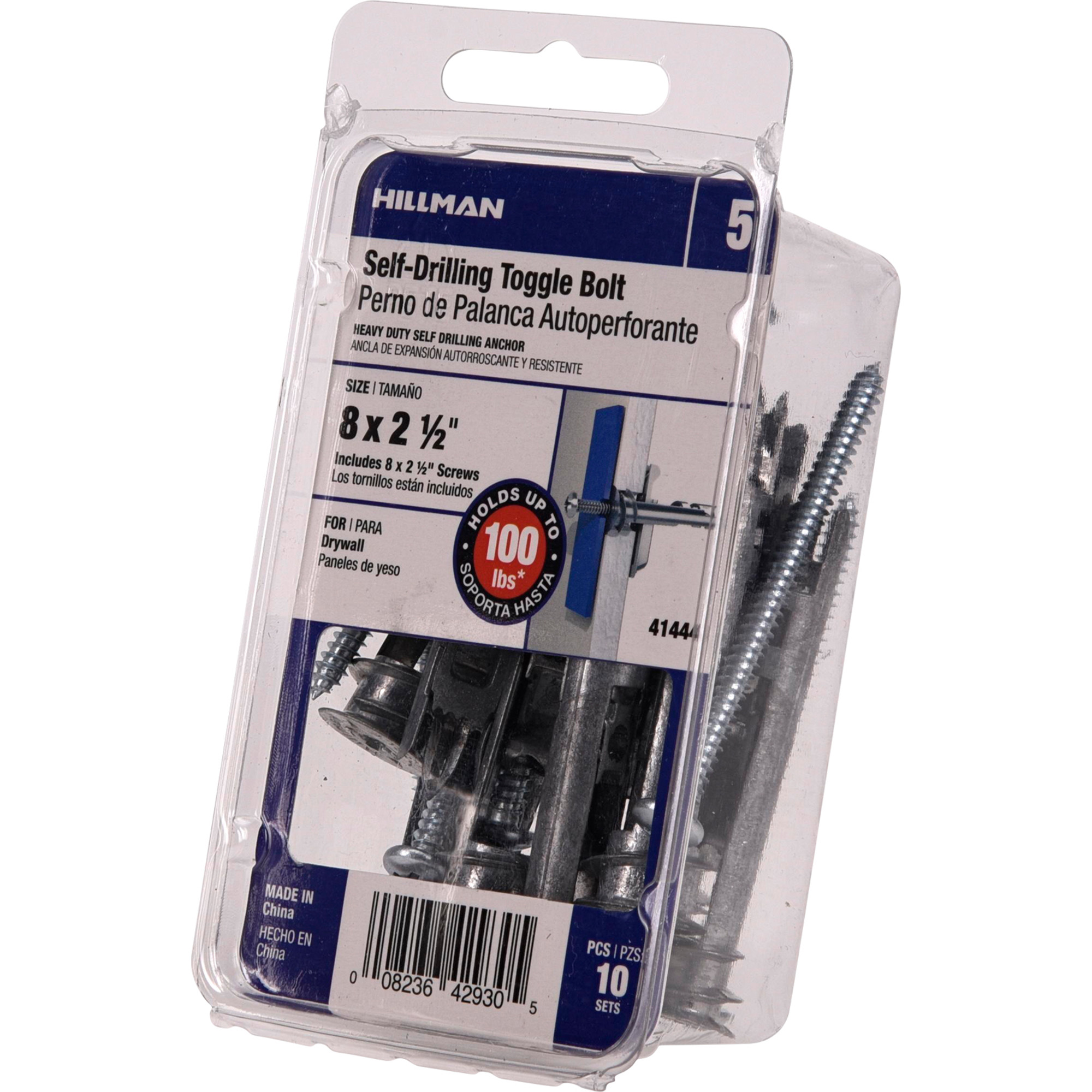 Hillman Self-Drilling Toggle Bolts w/#8 x 2-1/2 in. Screws - 10 pc