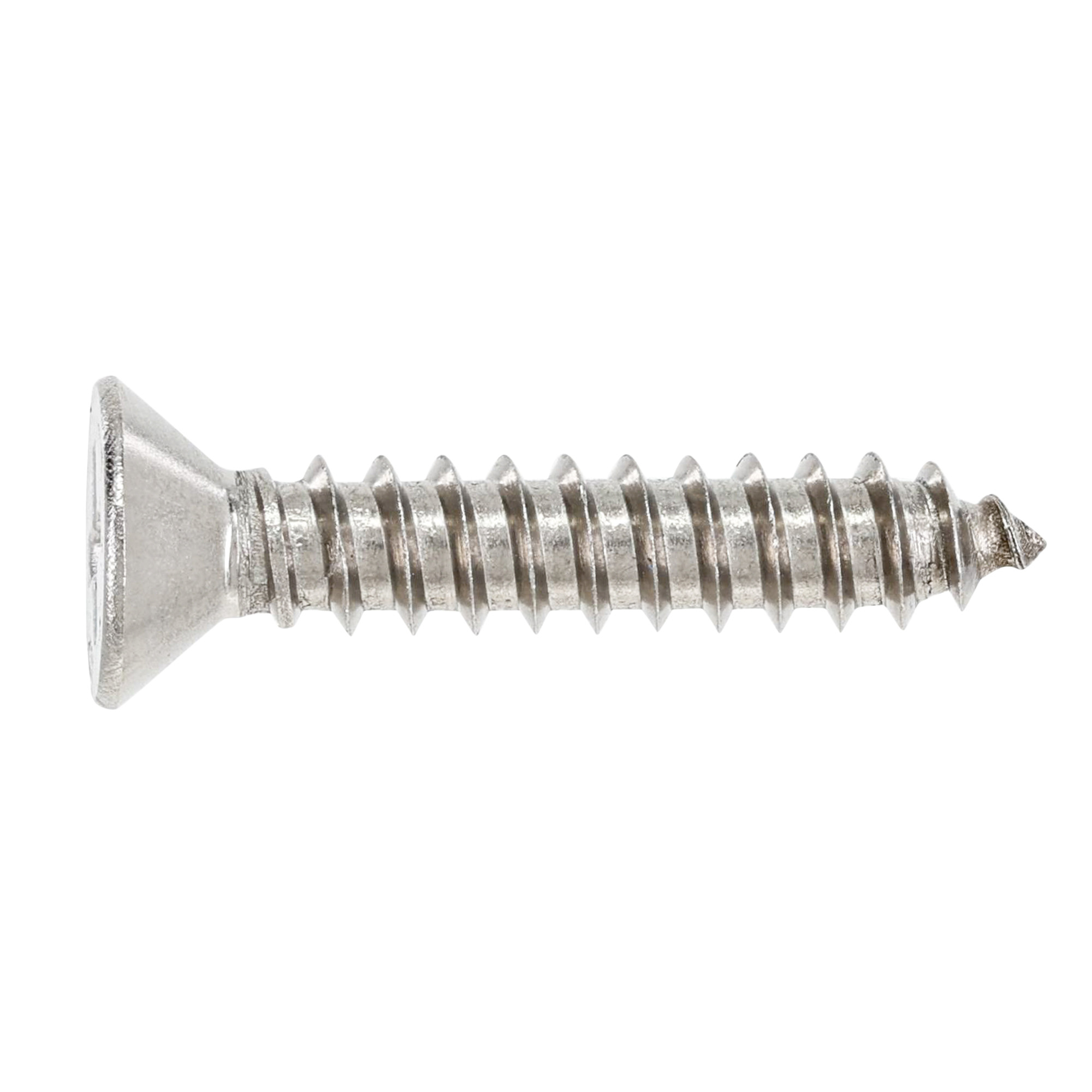 Hillman 18-8 Stainless Steel Flat Head Phillips Sheet Metal Screw (#10 x 1 in.) - 100 pc