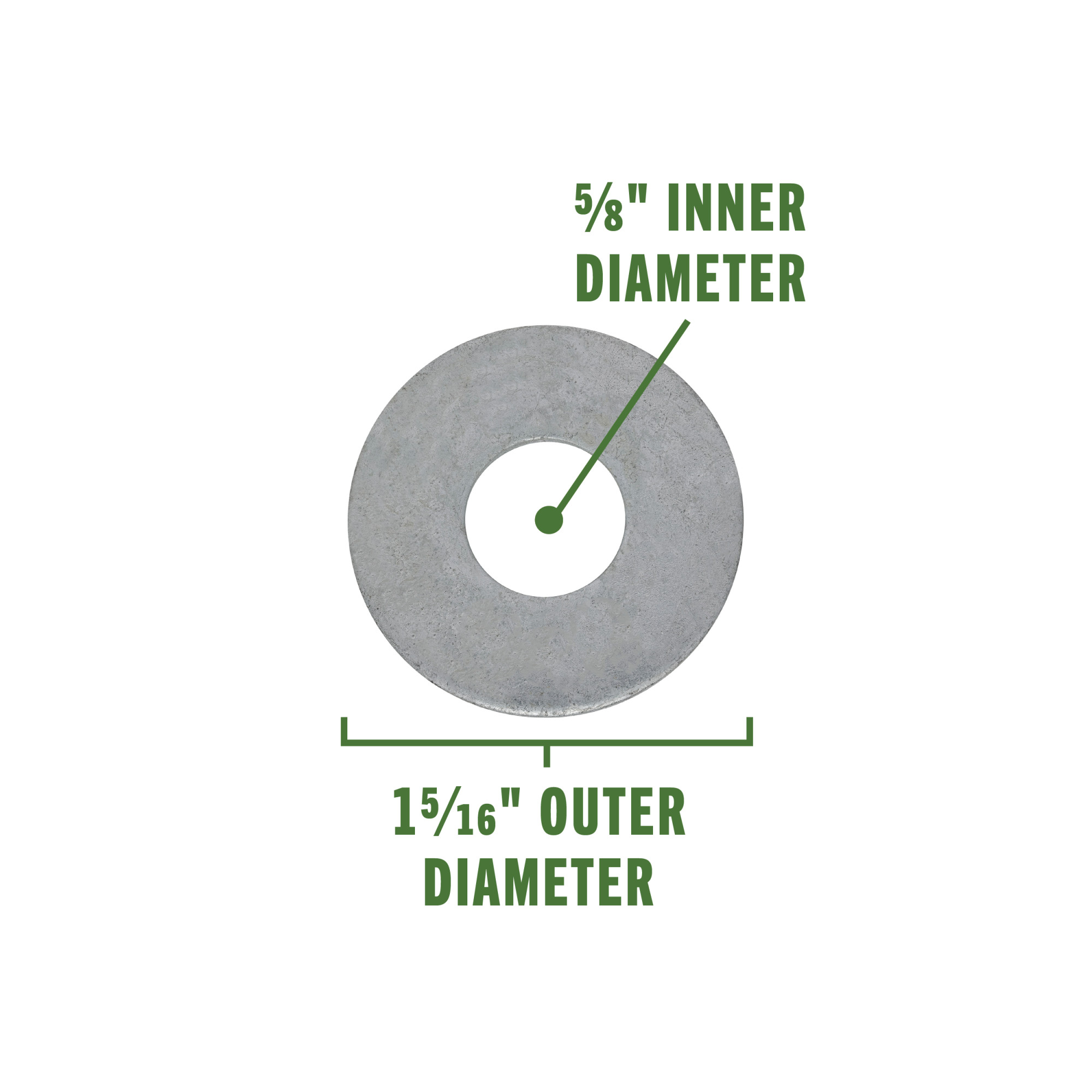 Hillman Galvanized Flat Washers (5/8 in.) - 25 pc