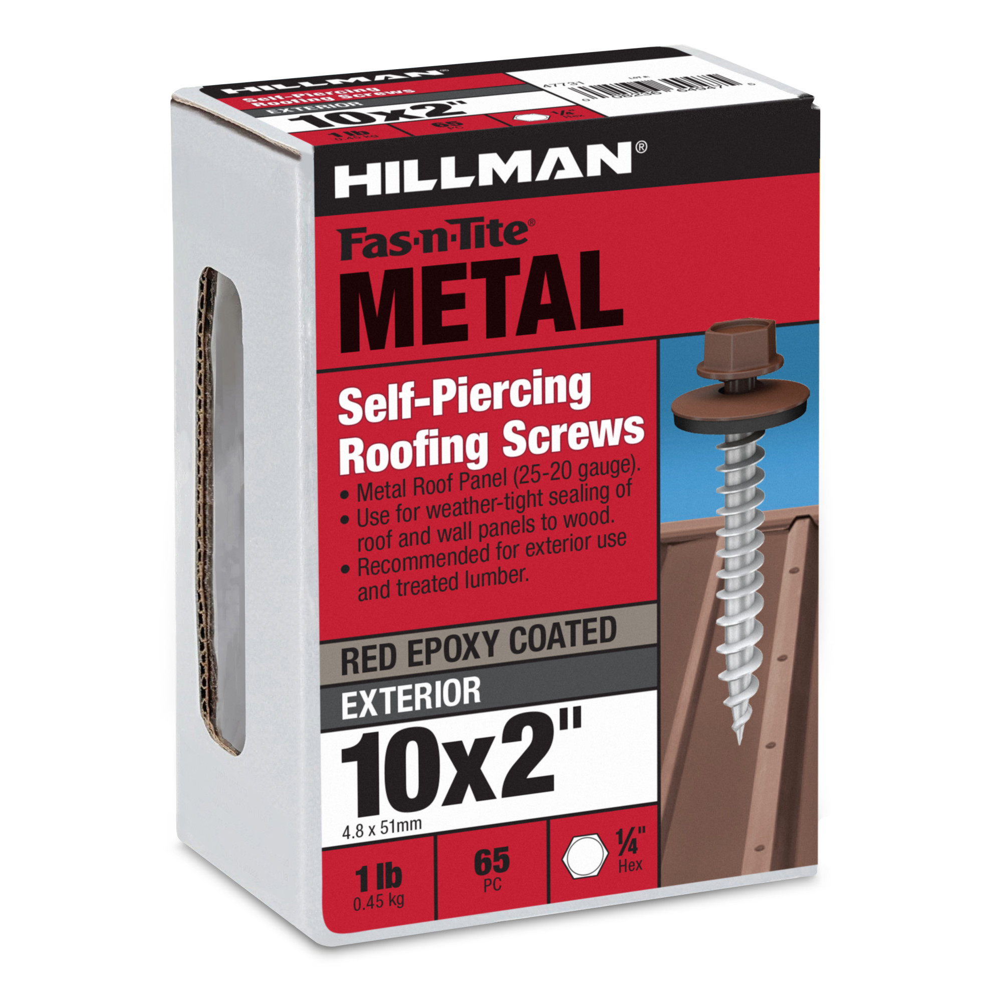 Hillman Red Painted Self-Piercing Sheeter (#10 x 2 in.)