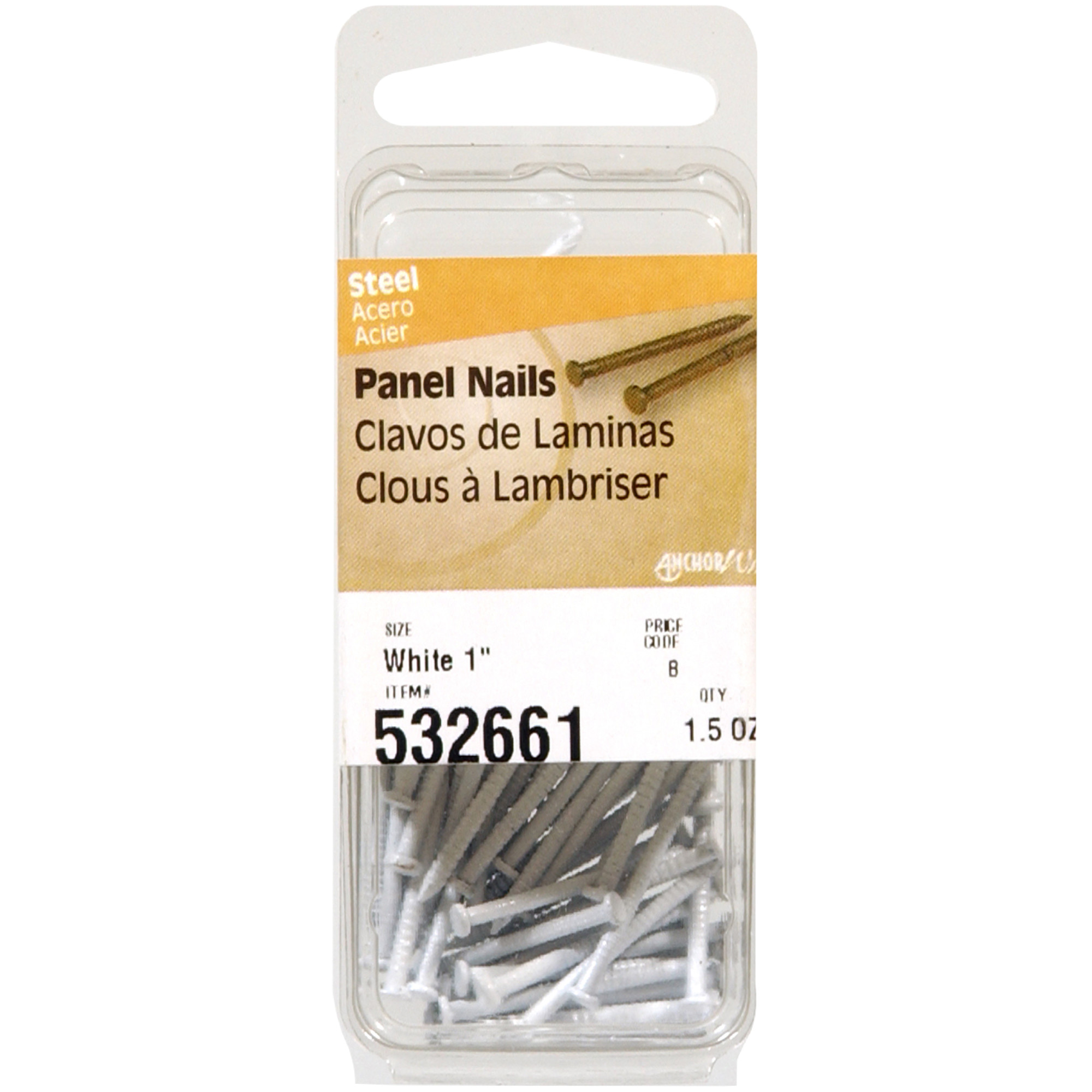 Hillman White Panel Nails (1 in.) - 77 pc