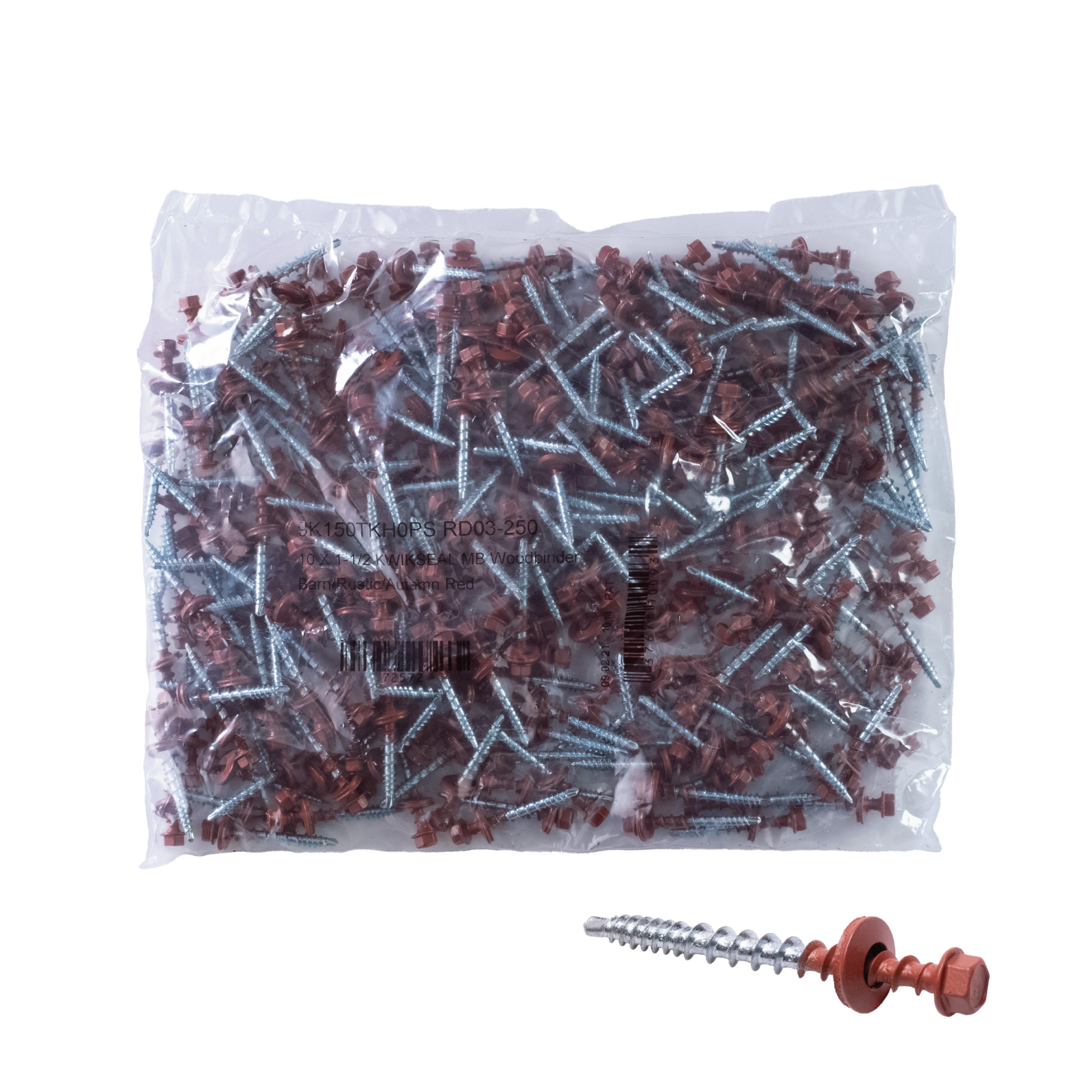 Power Pro Red Self Drilling Metal-to-Wood Roofing Screws (#10 x 1-1/2 in.)-250 pc