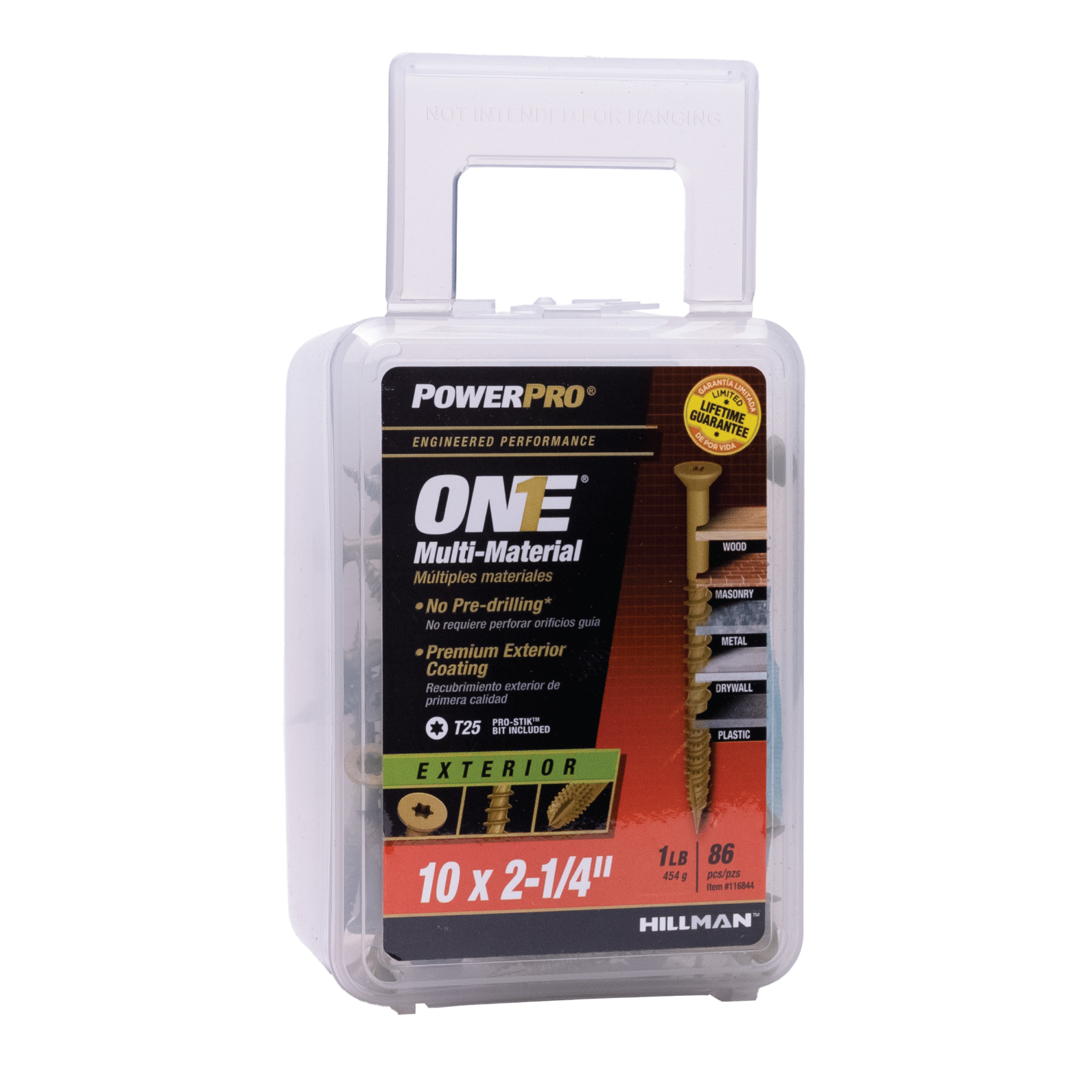 Power Pro ONE Flat Exterior Bronze Multi-Material Screws (#10 x 2-1/4 in.) - 86 pc