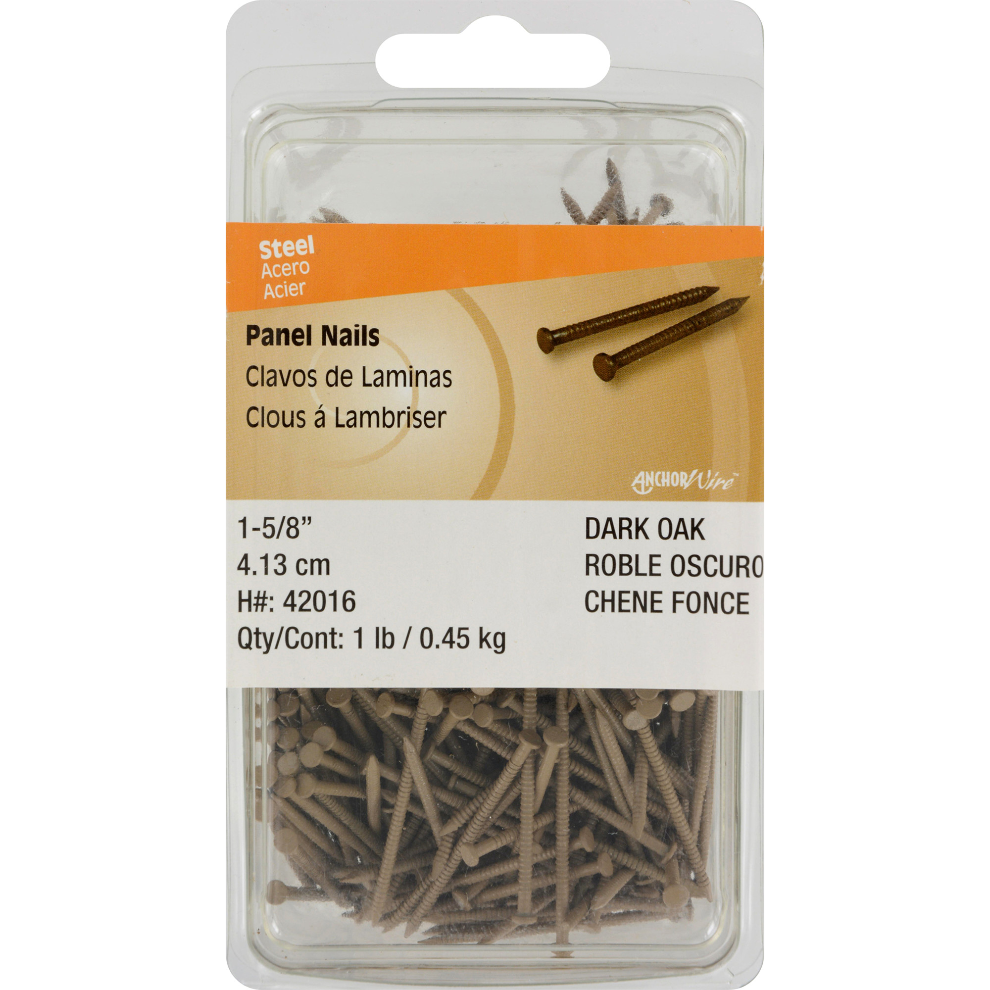 Anchor Wire Dark Oak Panel Nails (1-5/8 in.) - 475 pc