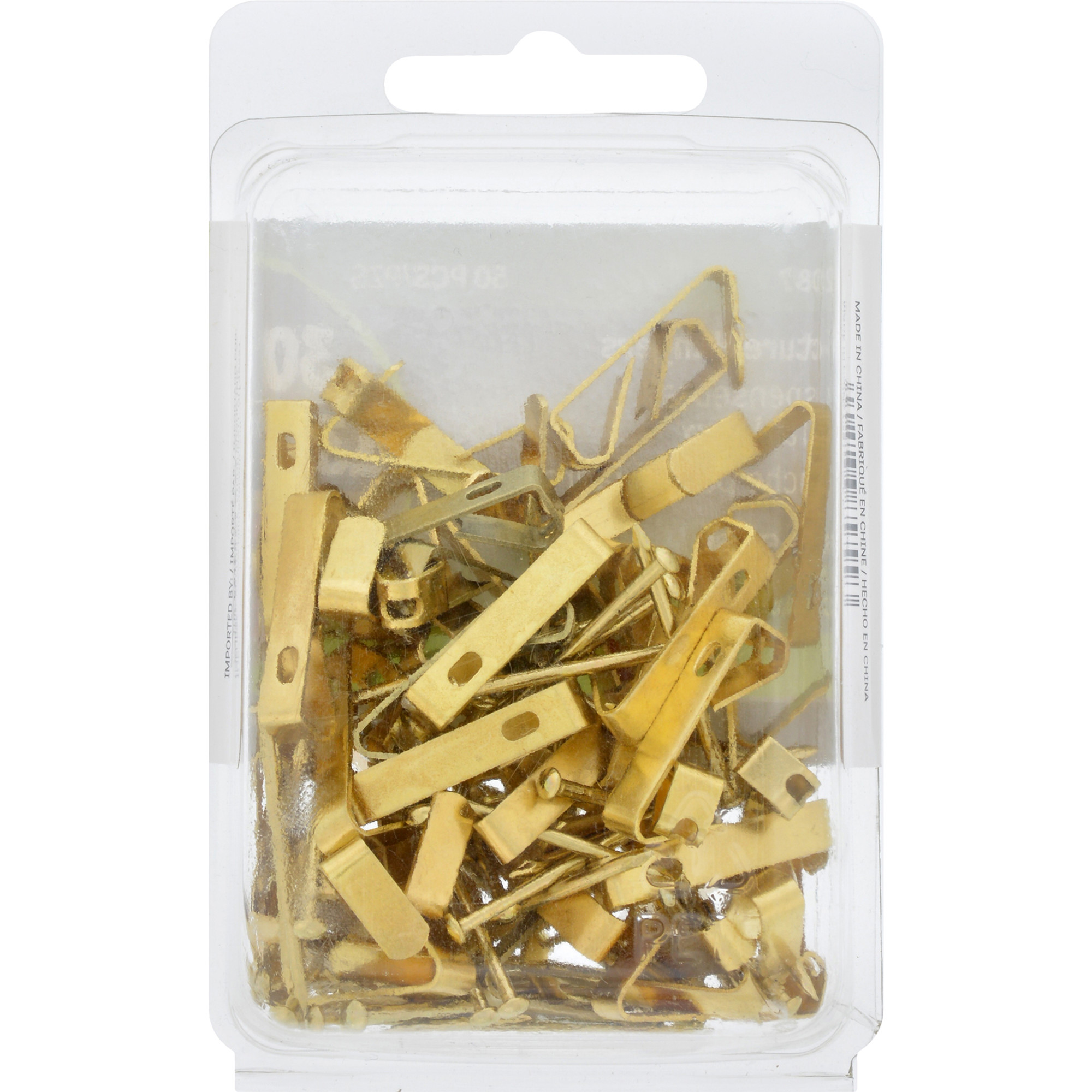 Hillman Conventional Picture Hangers Brass 30lb 50 Pack
