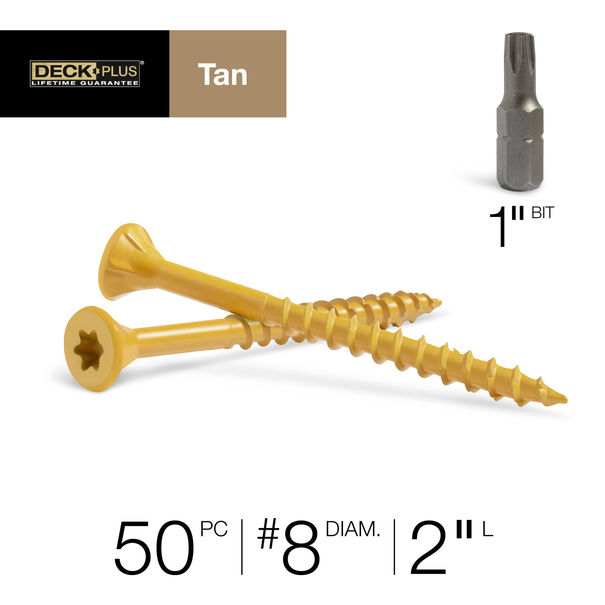 Deck Plus Tan Deck Screws (#8 x 2 in.)