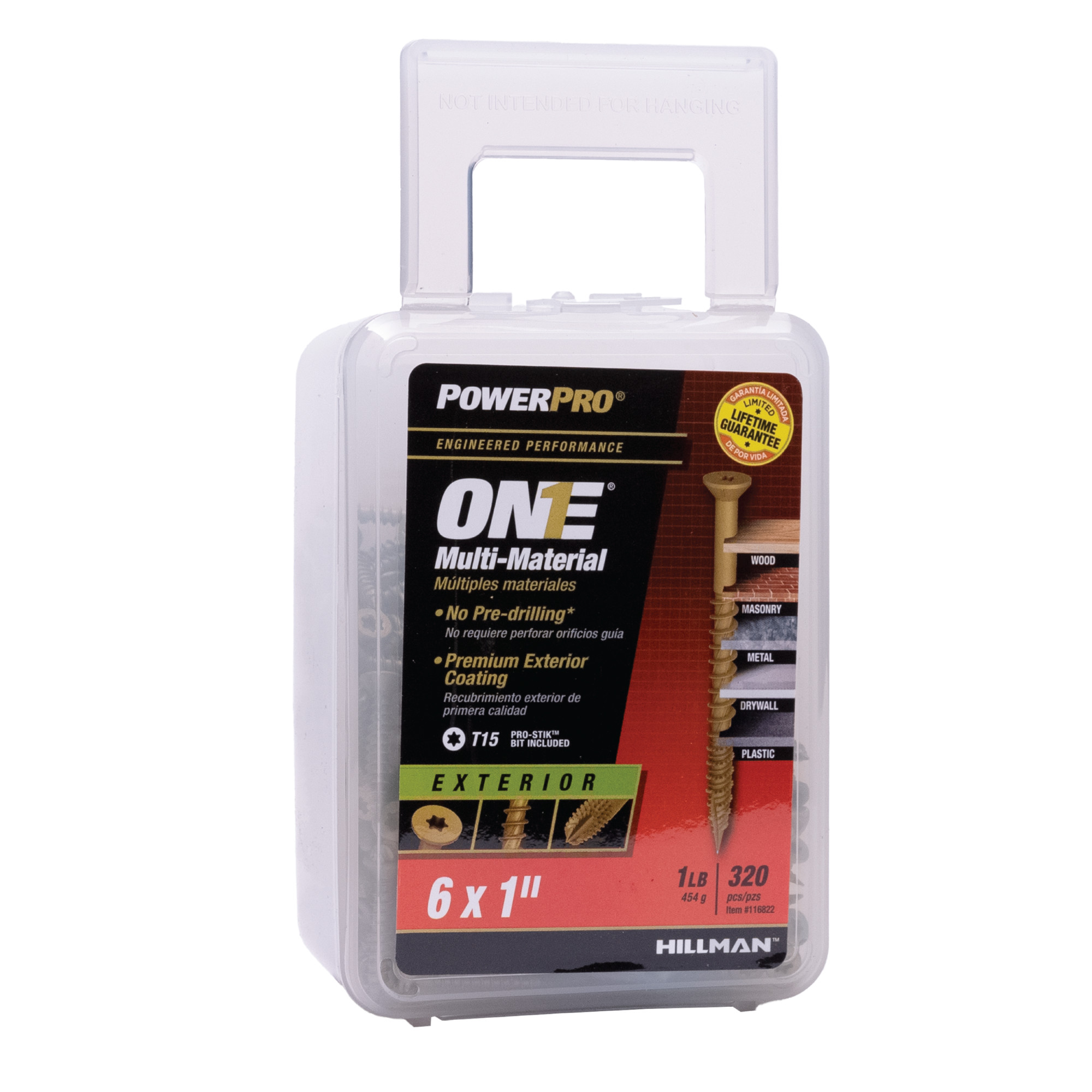 Power Pro ONE Flat Exterior Bronze Multi-Material Screws (#6 x 1 in.) - 76 pc