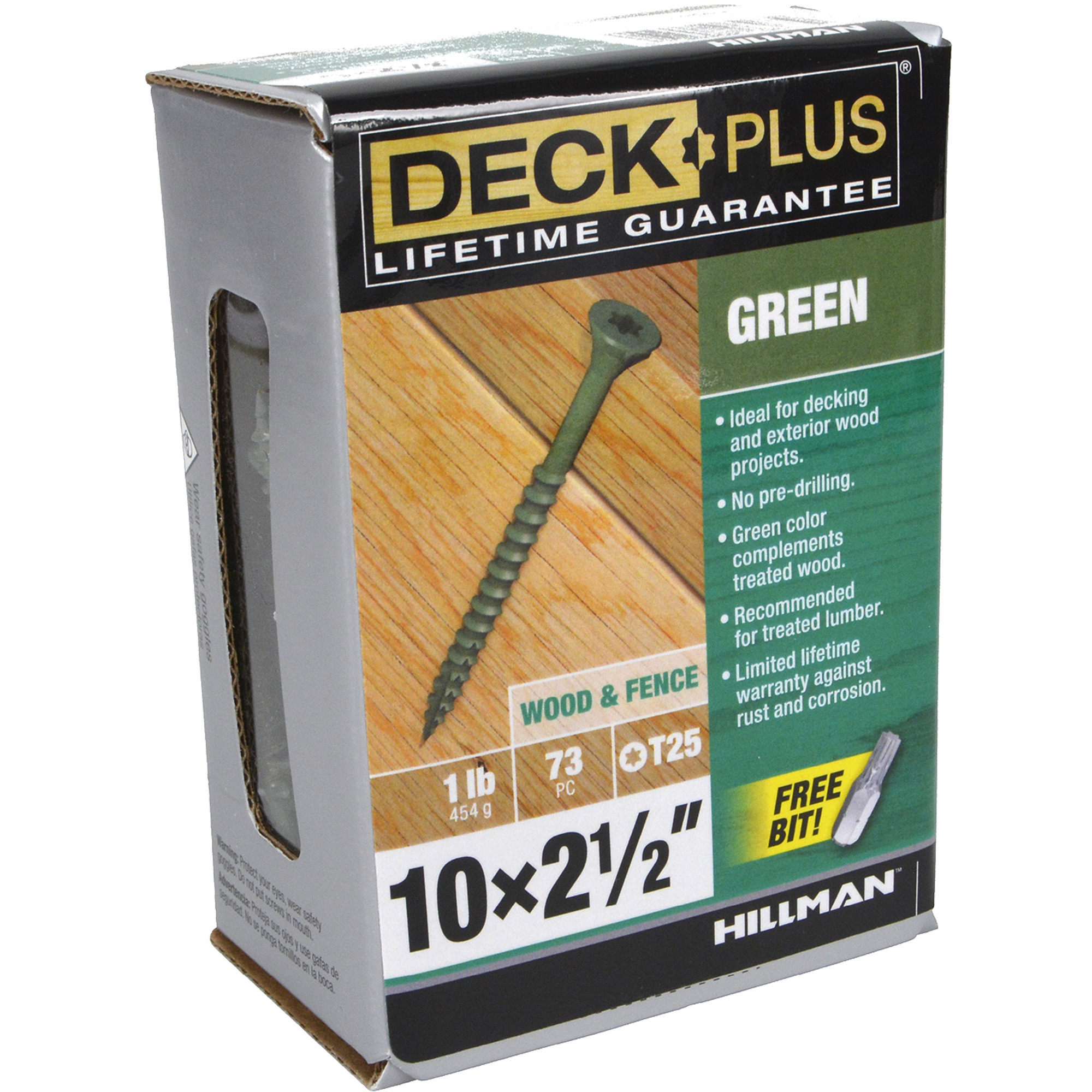 Deck Plus Green Deck Screws (#10 x 2-1/2 in.)