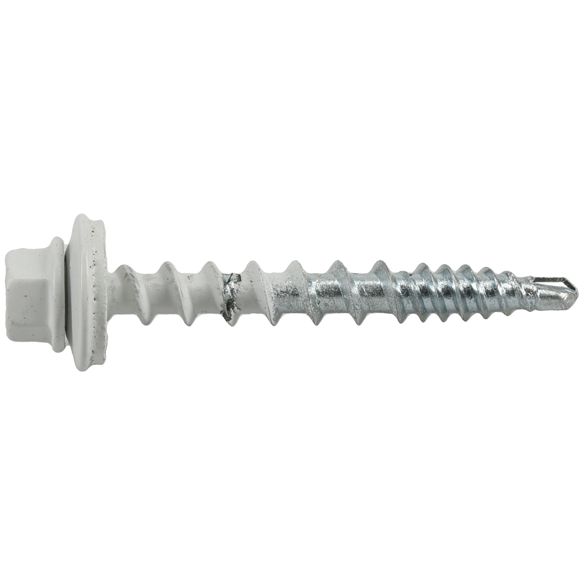 Power Pro White Self Drilling Metal-to-Wood Roofing Screws (#10 x 1-1/2 in.)-250 pc