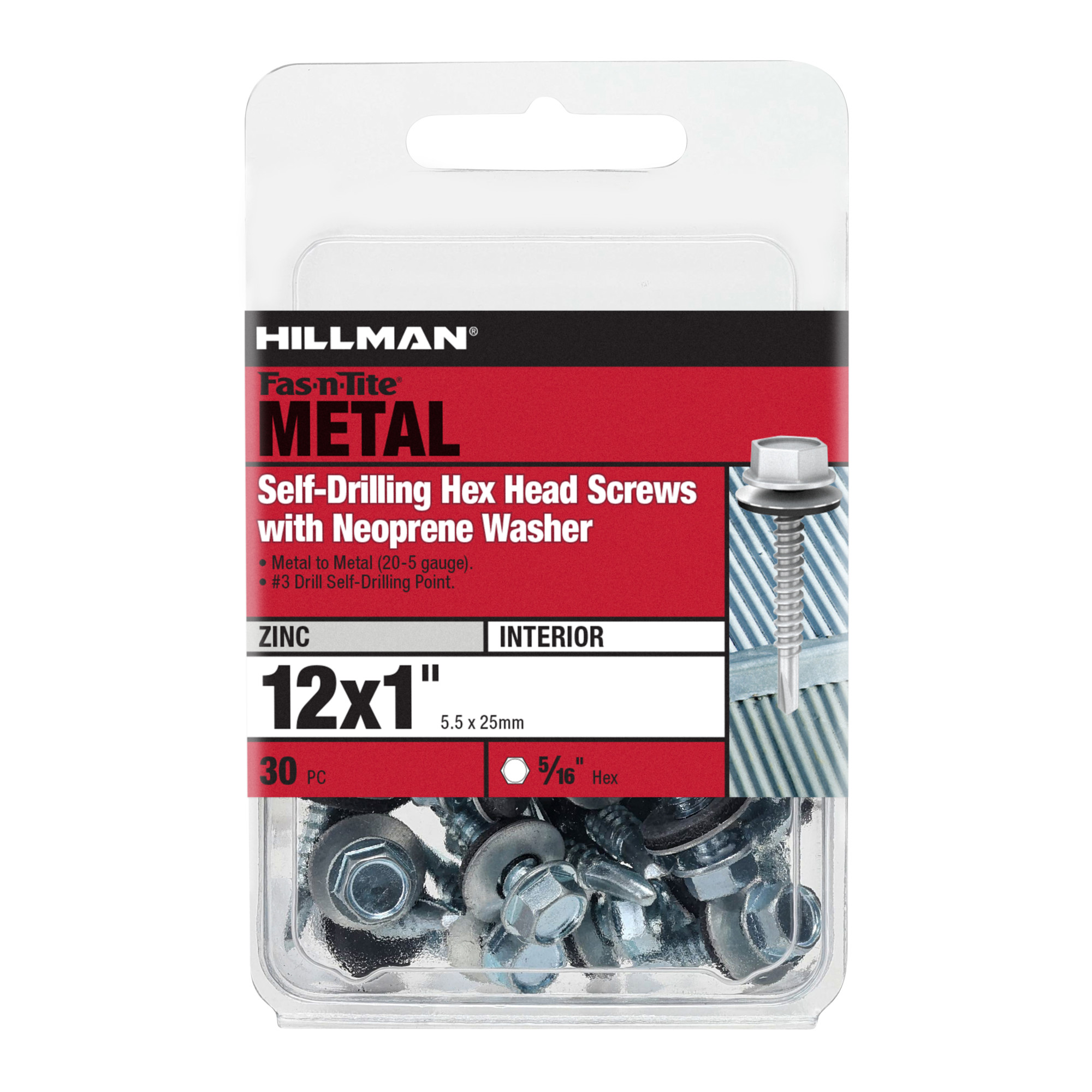 Hillman Washer Head Self Drilling Screws (#12-14 x 1 in.)