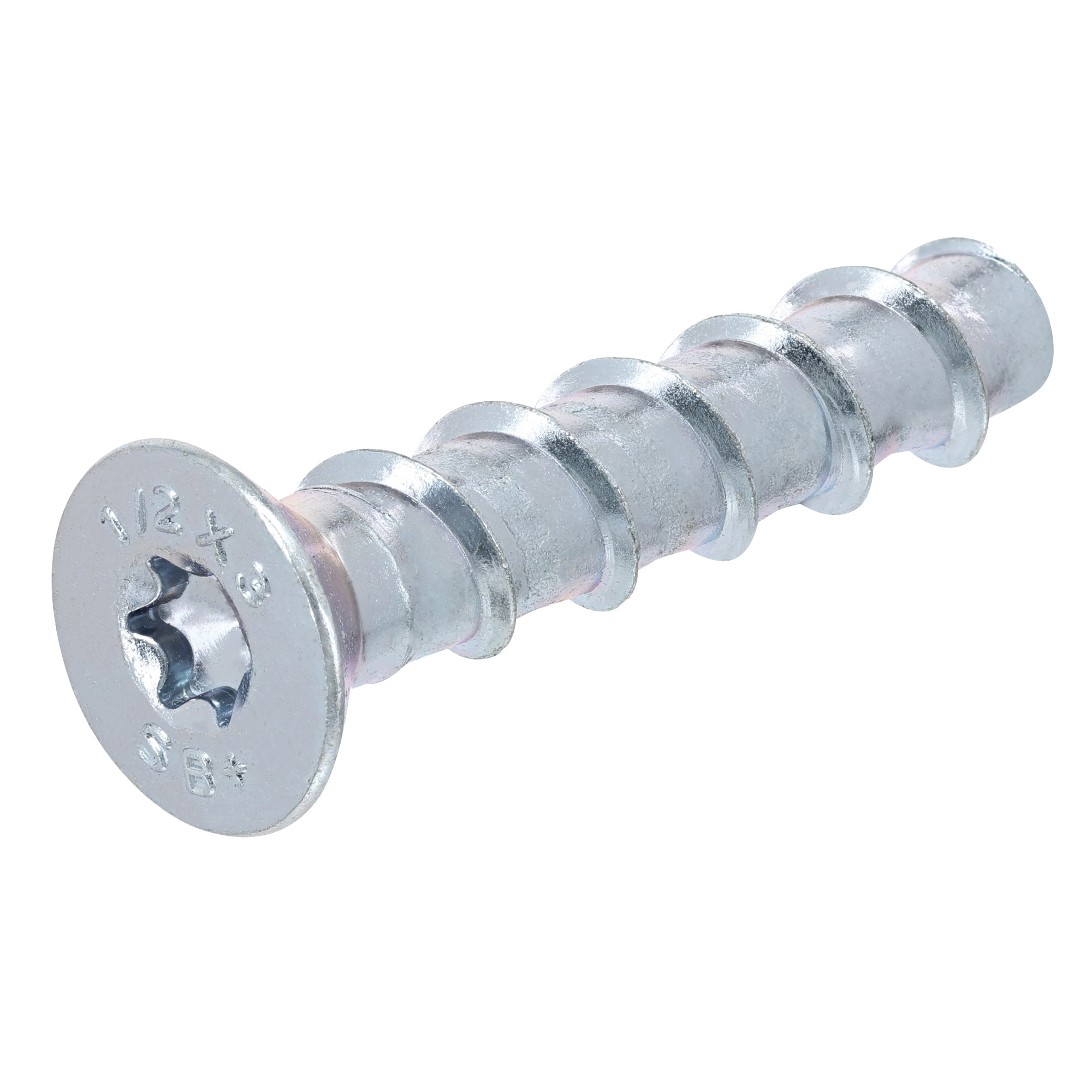 Power Pro Zinc Flat Head Screw-Bolt+ Anchor (1/2 in. x 3 in.) - 10 pc