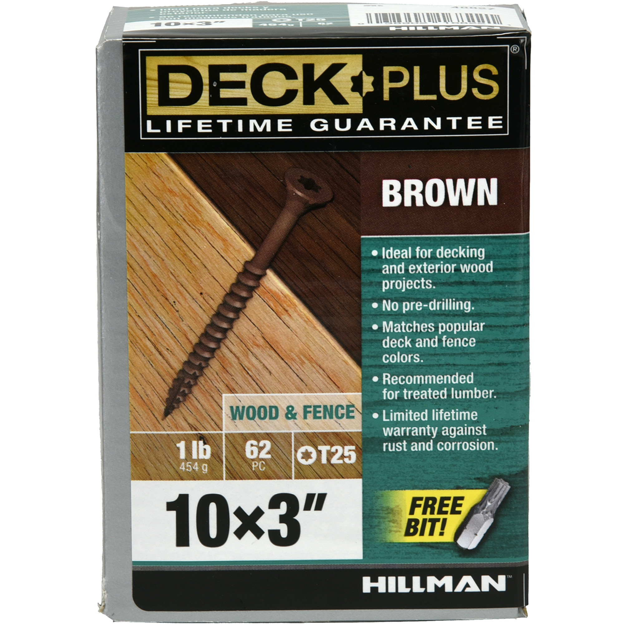 Deck Plus Brown Deck Screws (#10 x 3 in.)