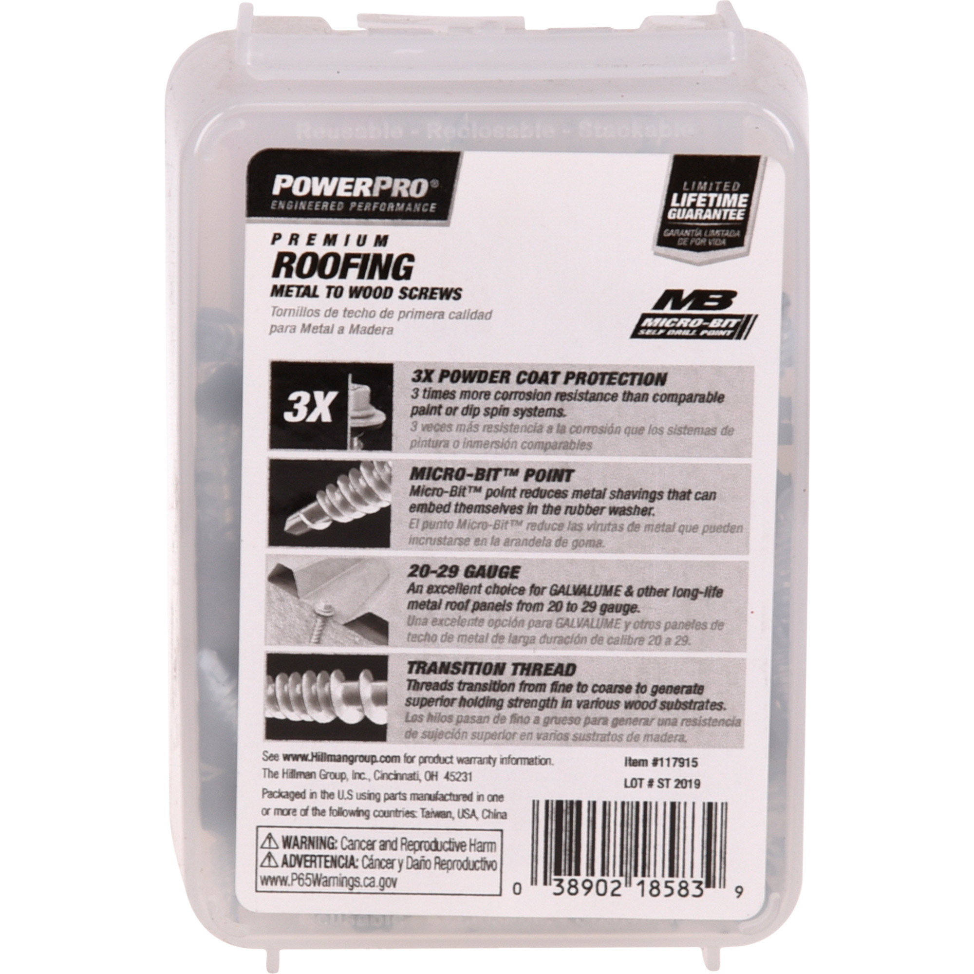 Power Pro Green Self Drilling Metal-to-Wood Roofing Screws (#10 x 1-1/2 in.)-98 pc