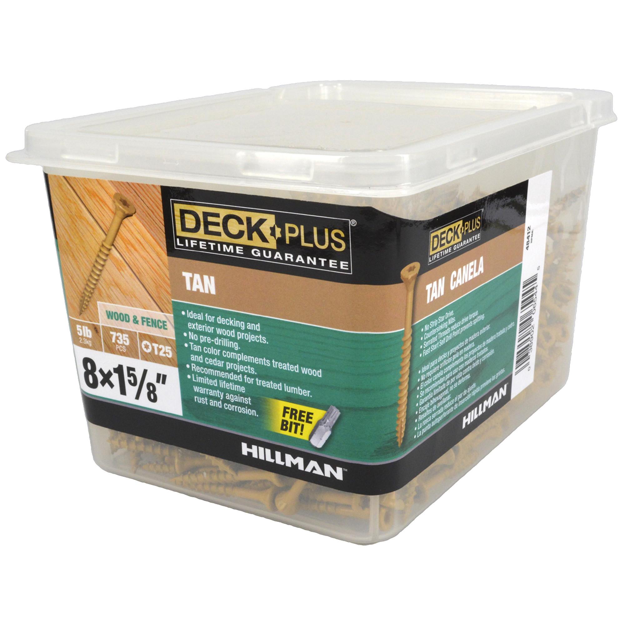 Deck Plus Tan Deck Screws (#8 x 1-5/8 in.)