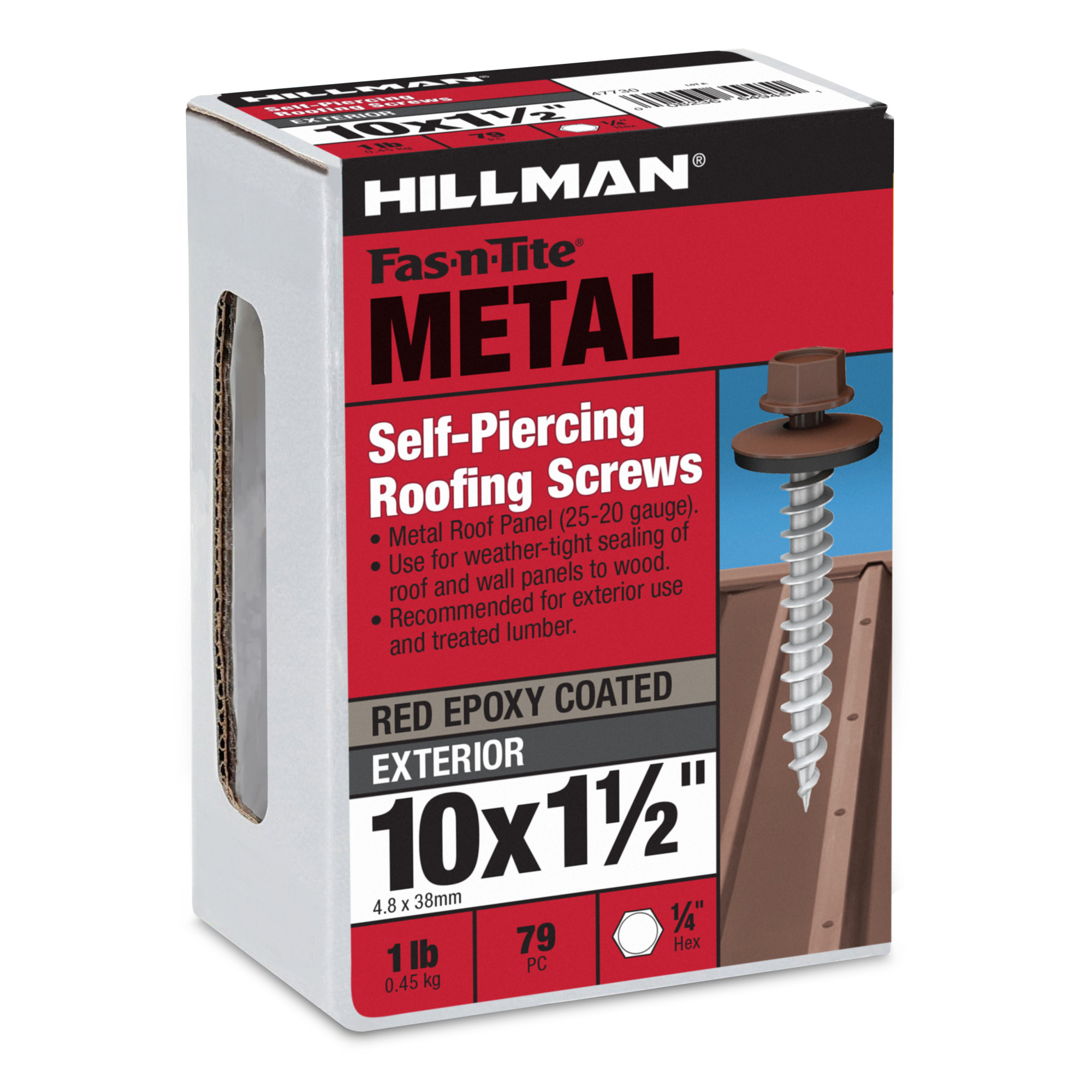 Hillman Red Painted Self-Piercing Sheeter (#10 x 1-1/2 in.)