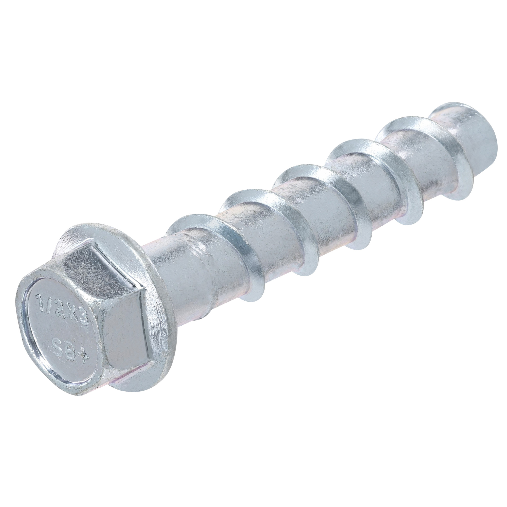 Power Pro Zinc Hex Washer Head Screw-Bolt+ Anchors (1/2 in. x 3 in.) - 25 pc