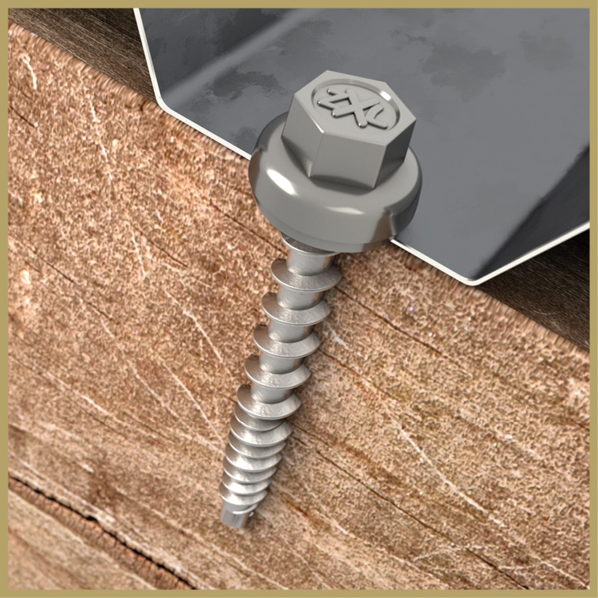 Power Pro Brown Self Drilling Metal-to-Wood Roofing Screws (#10 x 1-1/2 in.)-250 pc