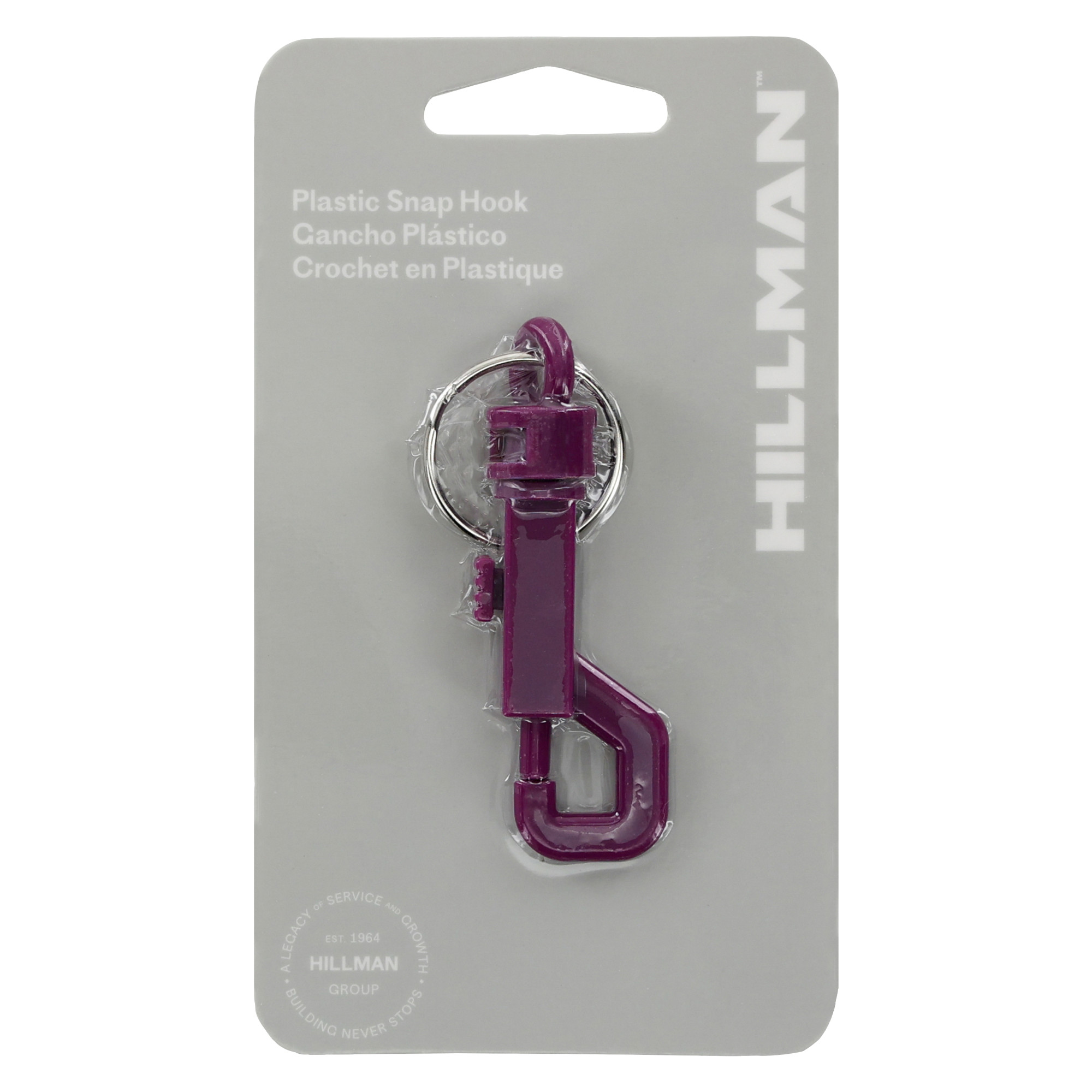 Hillman Plastic Snap Hook with Key Ring