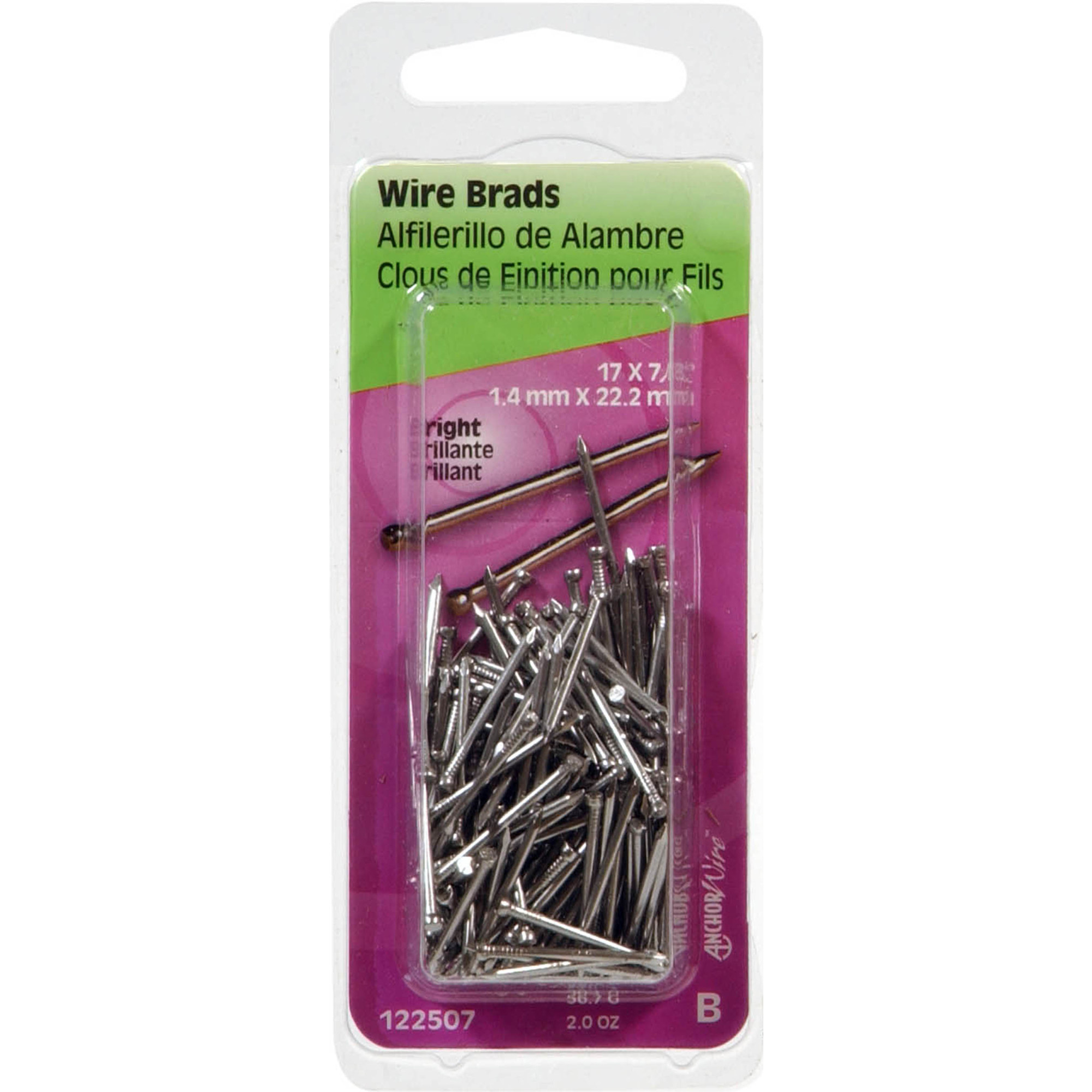 Anchor Wire Bright Wire Brad Nails (7/8 in. x 17GA) - 2 oz.