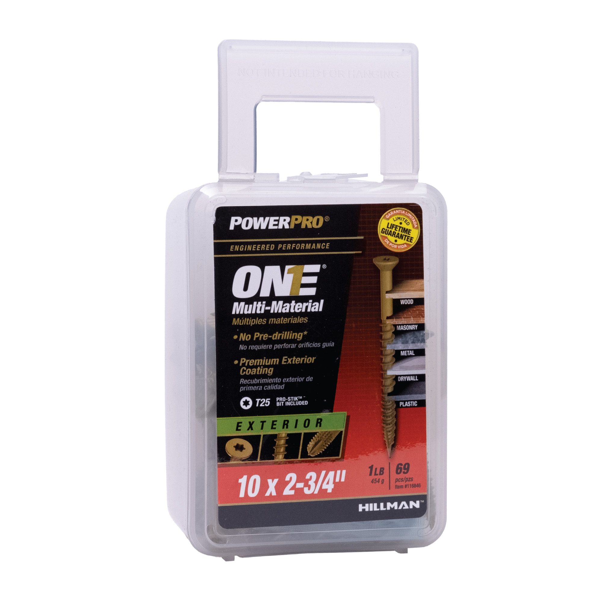 Power Pro ONE Flat Exterior Bronze Multi-Material Screws (#10 x 2-3/4 in.) - 69 pc