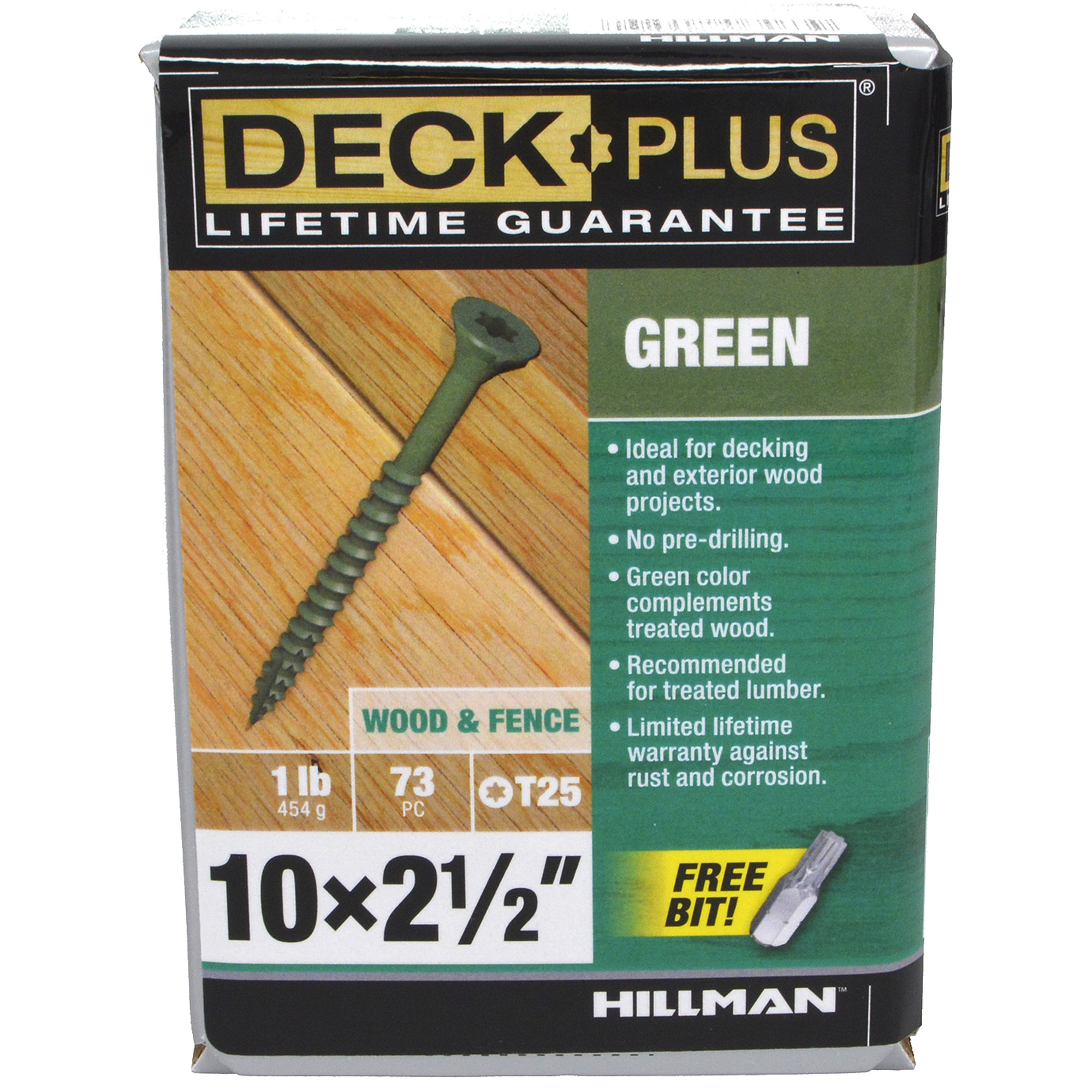 Deck Plus Green Deck Screws (#10 x 2-1/2 in.)
