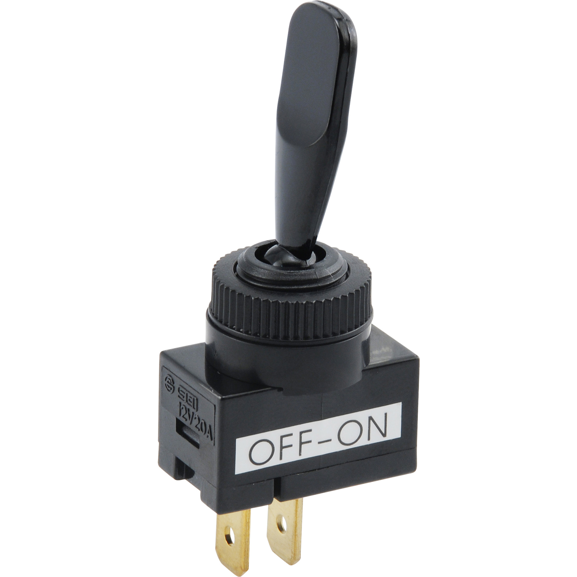 Hillman Black Paddle SPST On-Off Toggle Switch (20 Amp) - 1 pc