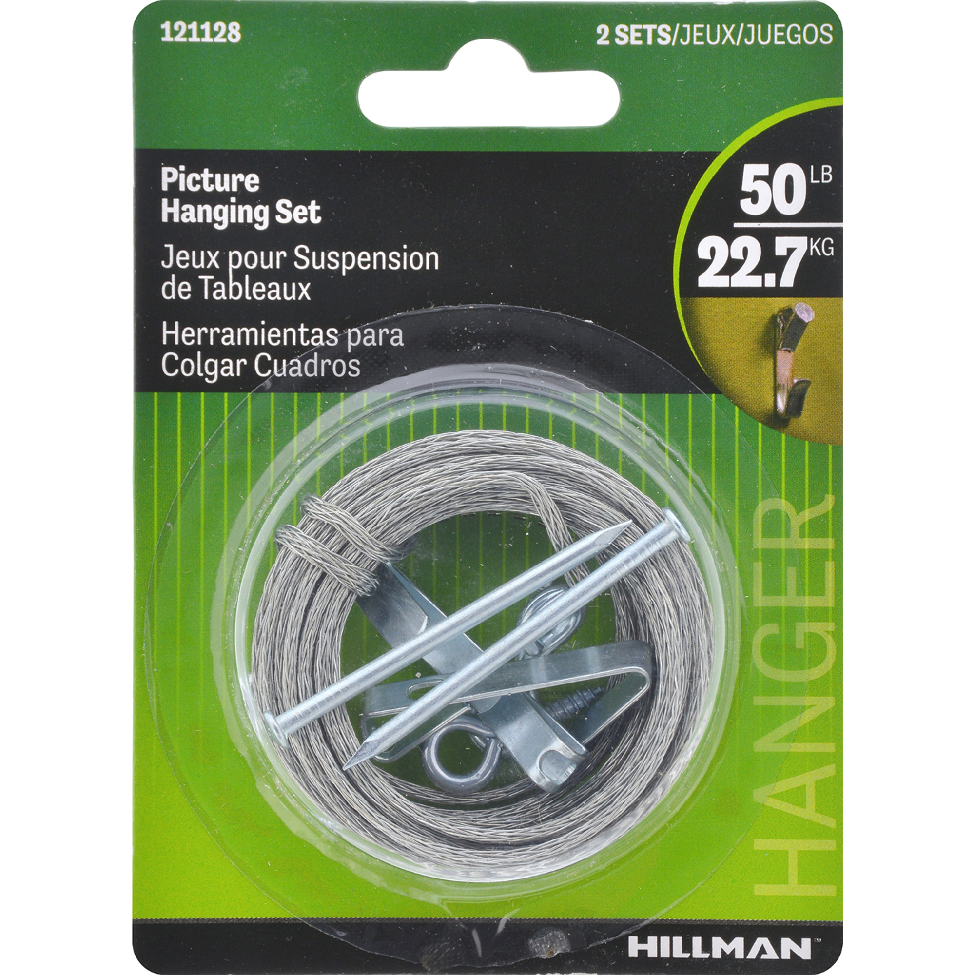 Hillman Picture Hanging Kit 50lb (2 Sets) 9 Piece