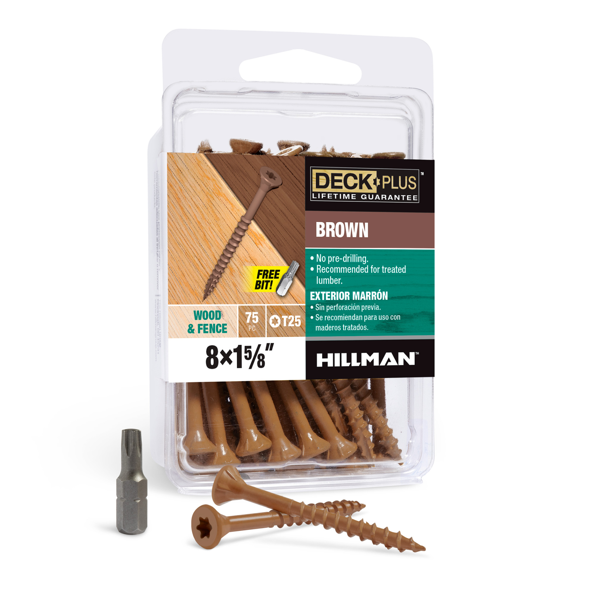 Deck Plus Brown Deck Screws (#10 x 1-5/8 in.)