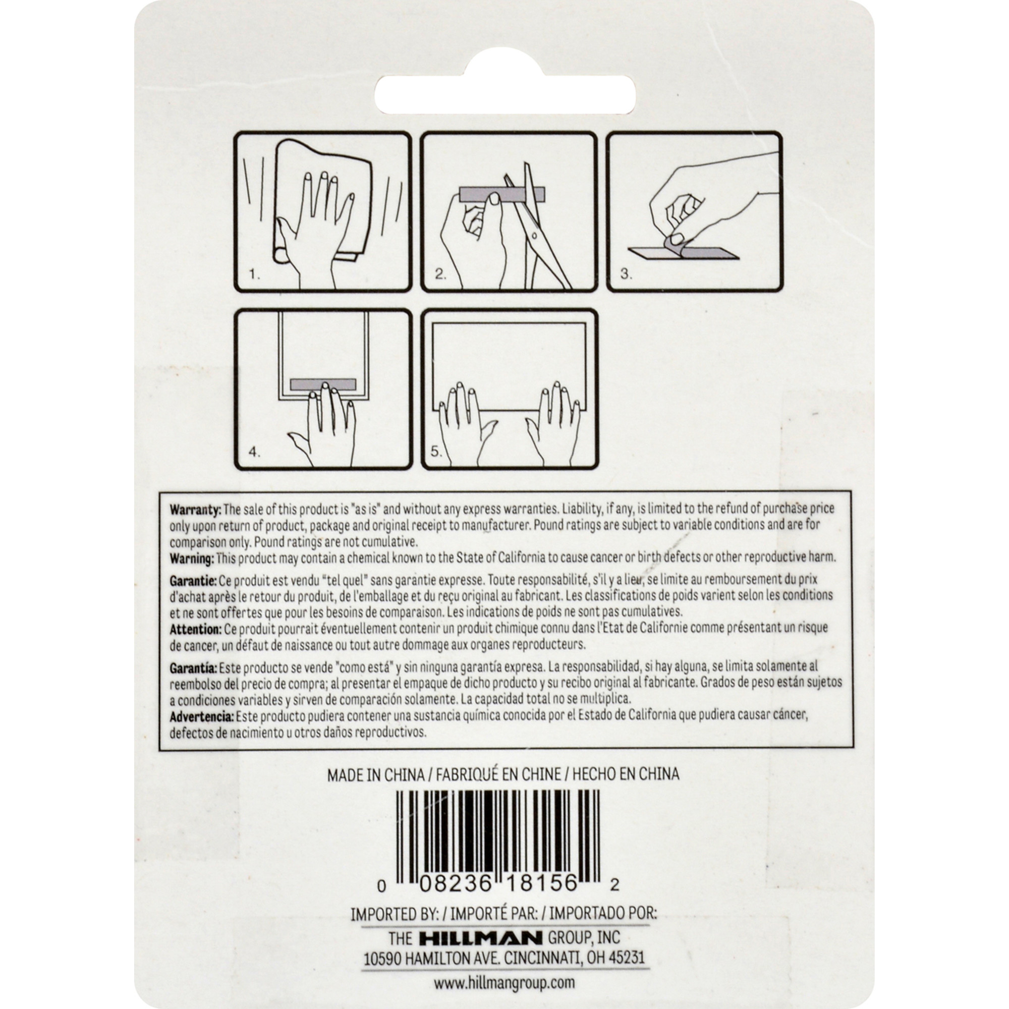 Hillman Double Sided Removable Poster Tape (42 in. x 1/2 in.) 0.5lb