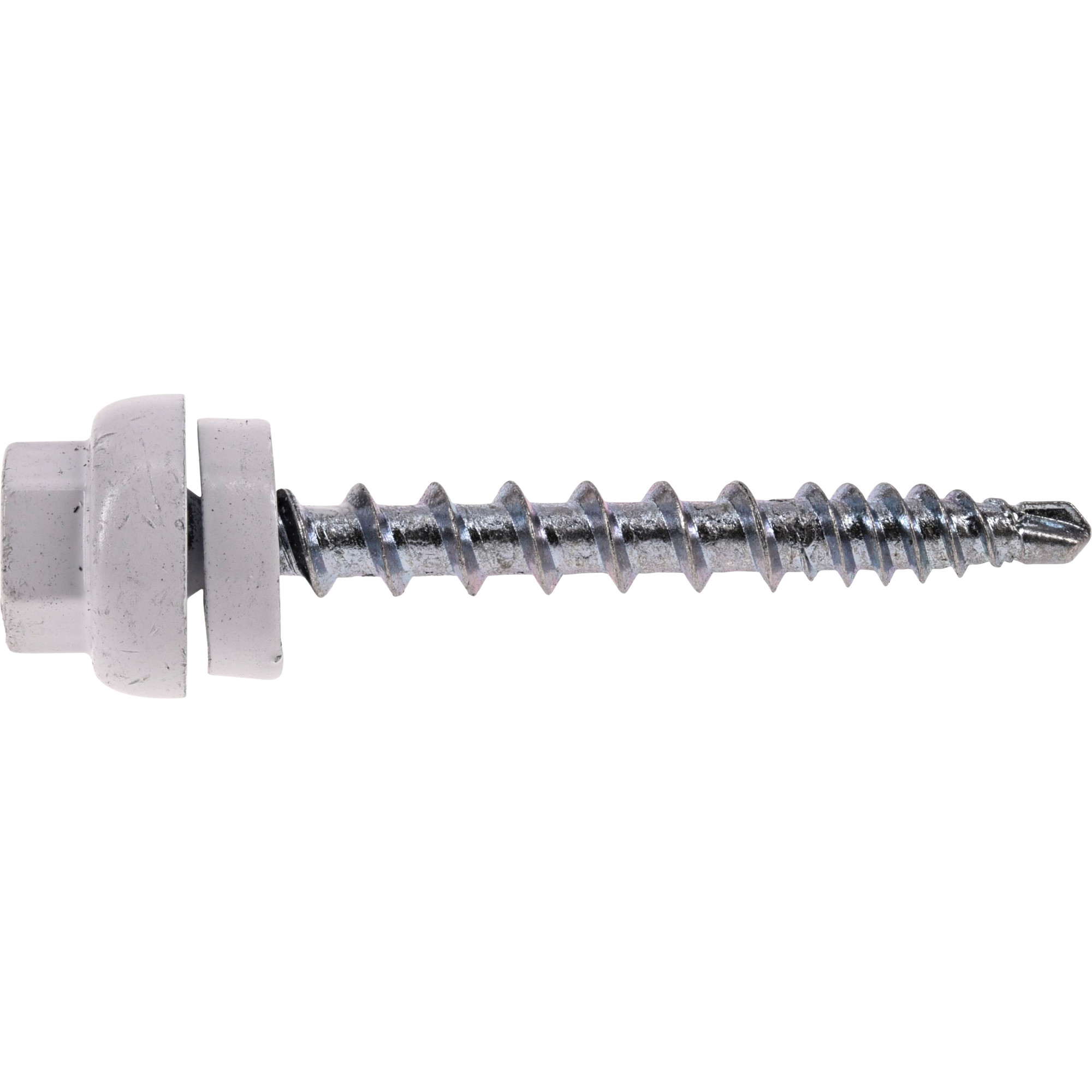 Power Pro White Self Drilling Metal-to-Wood Roofing Screws (#10 x 1-1/2 in.)-62 pc
