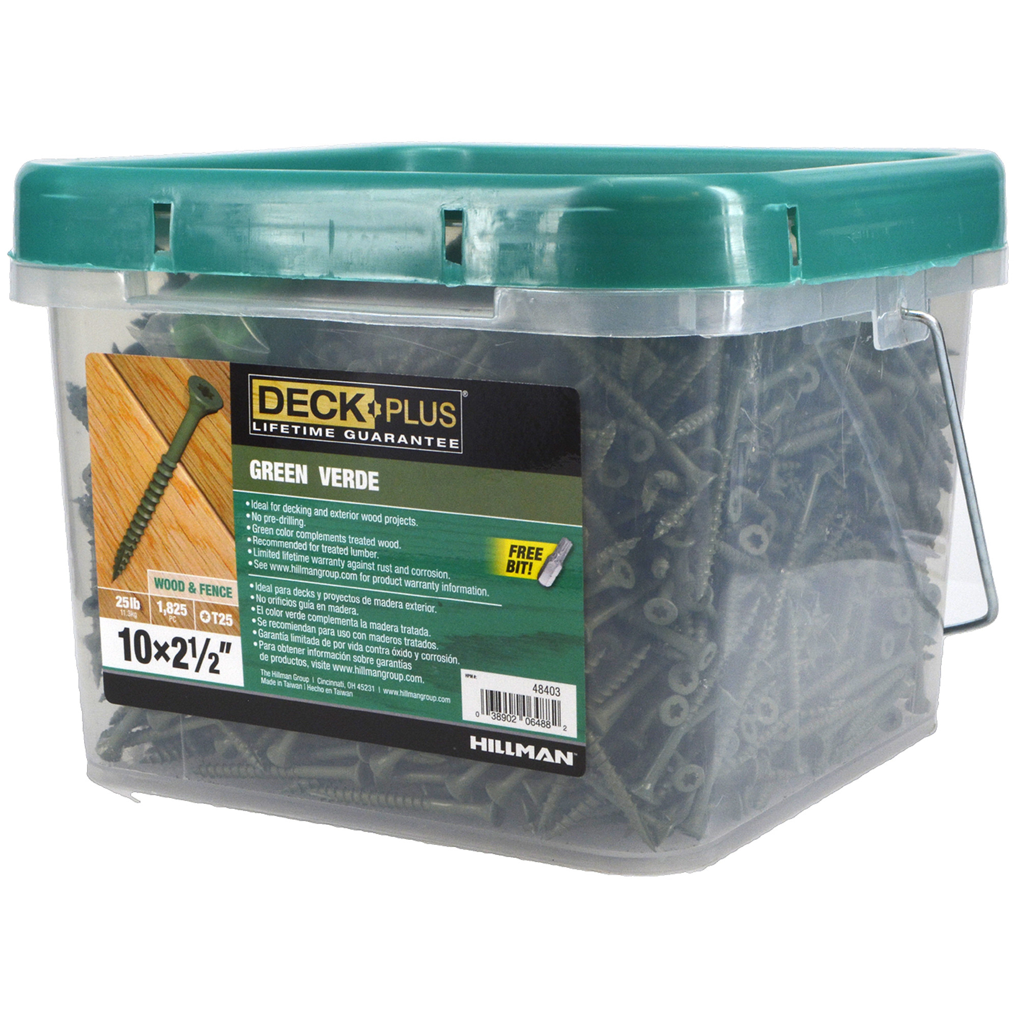 Deck Plus Green Deck Screws (#10 x 2-1/2 in.)