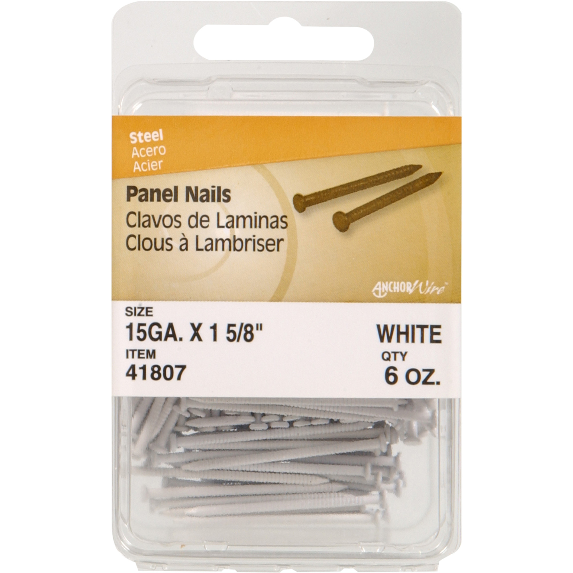 Anchor Wire White Panel Nails (1-5/8 in.) - 192 pc