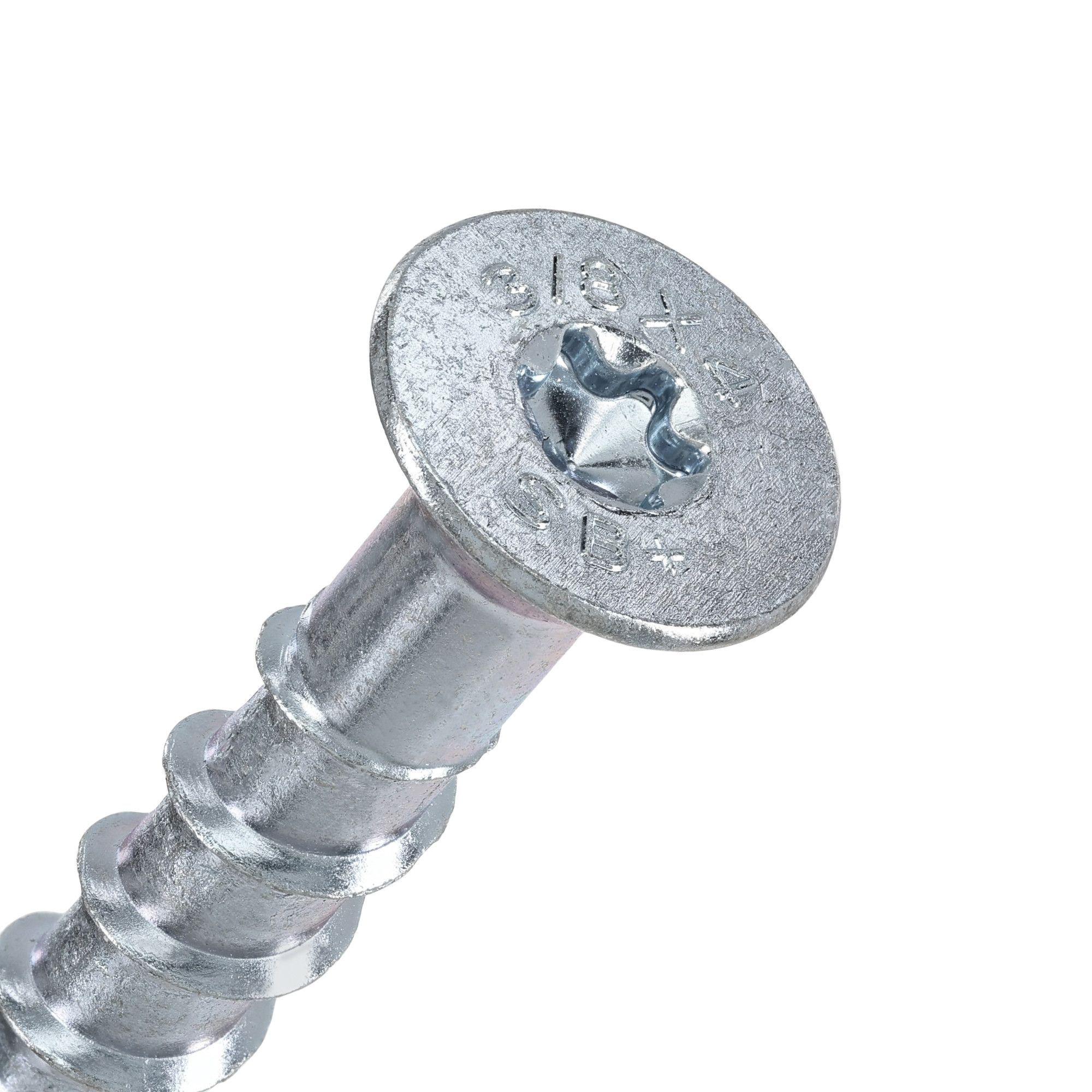 Power Pro Zinc Flat Head Screw-Bolt+ Anchor (3/8 in. x 4 in.) - 15 pc