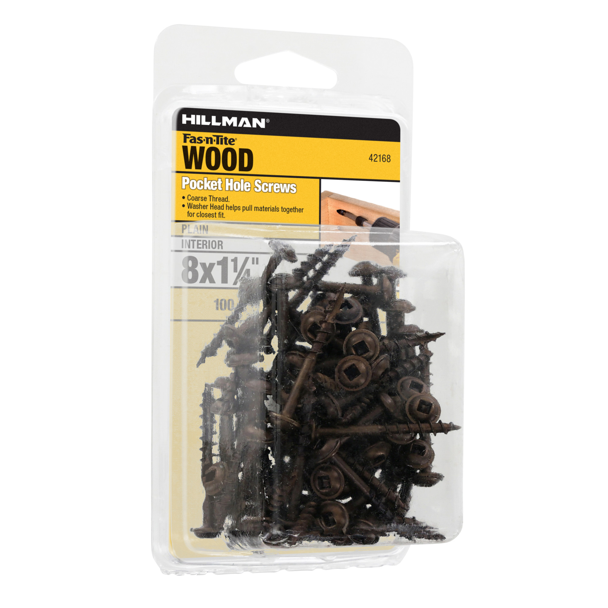 Hillman Pockethole Screws (#8 x 1-1/4 in.) - 100pc