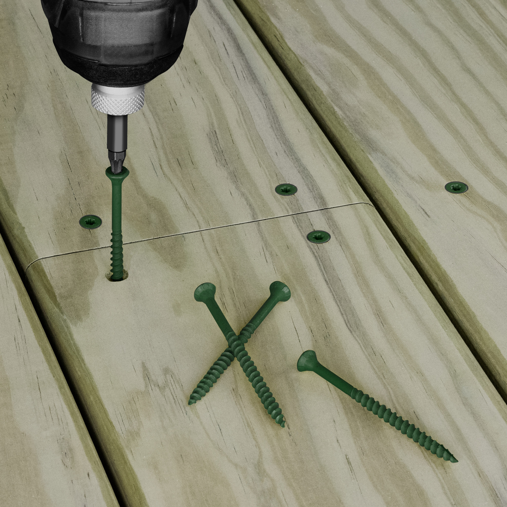 Deck Plus Green Deck Screws (#10 x 3 in.)