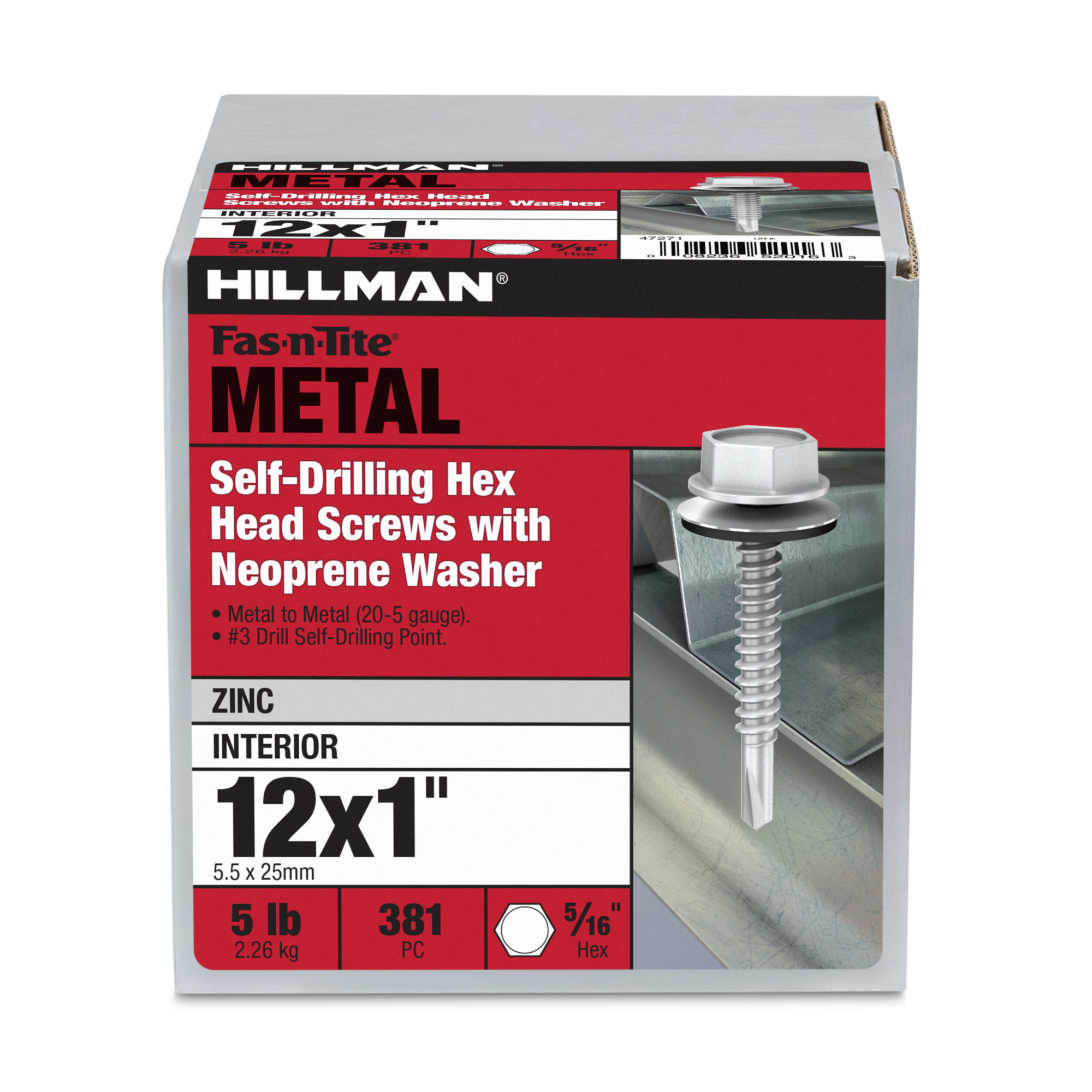 Hillman Washer Head Self Drilling Screws (#12-14 x 1 in.)