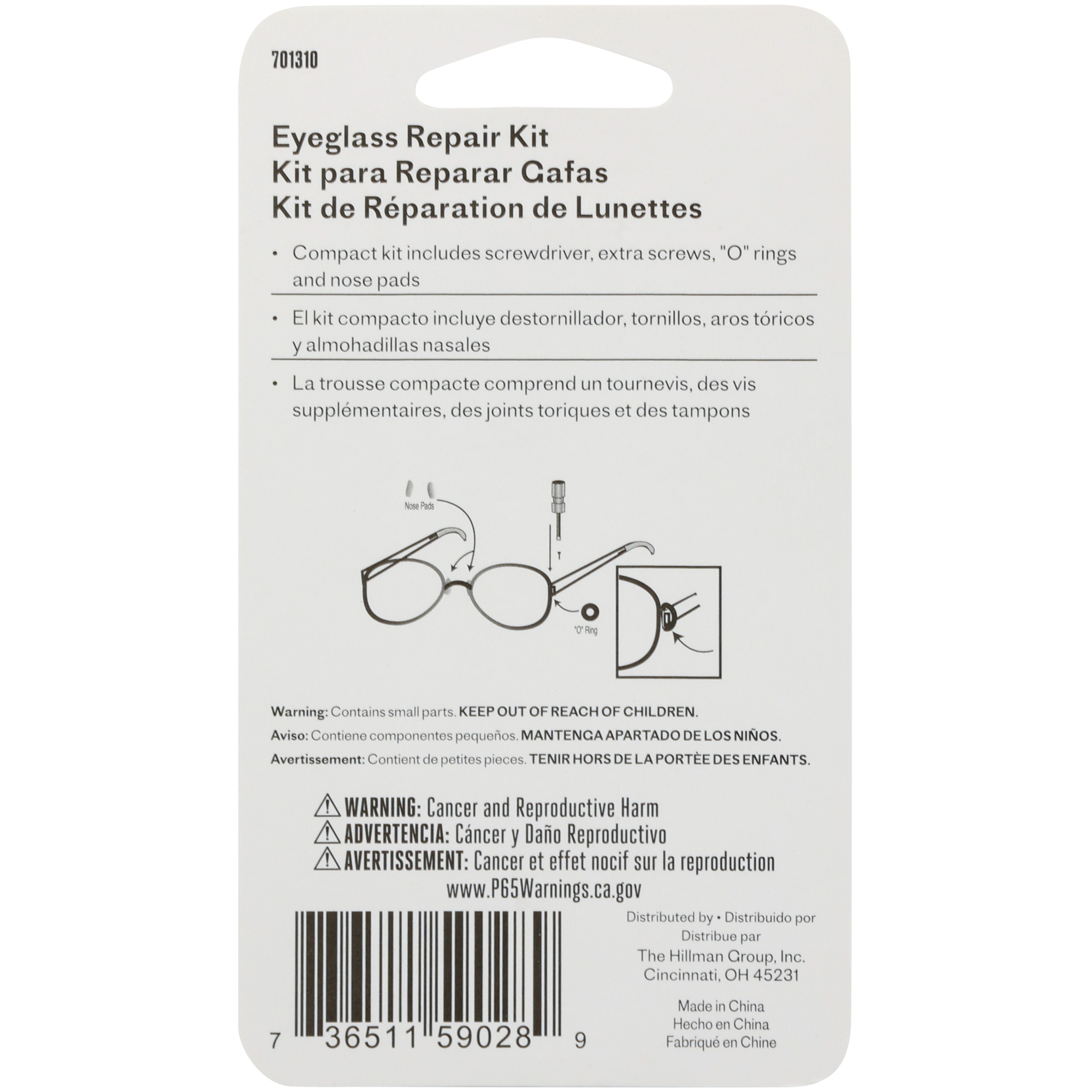 Hillman Eye Glass Repair Kit - Carded