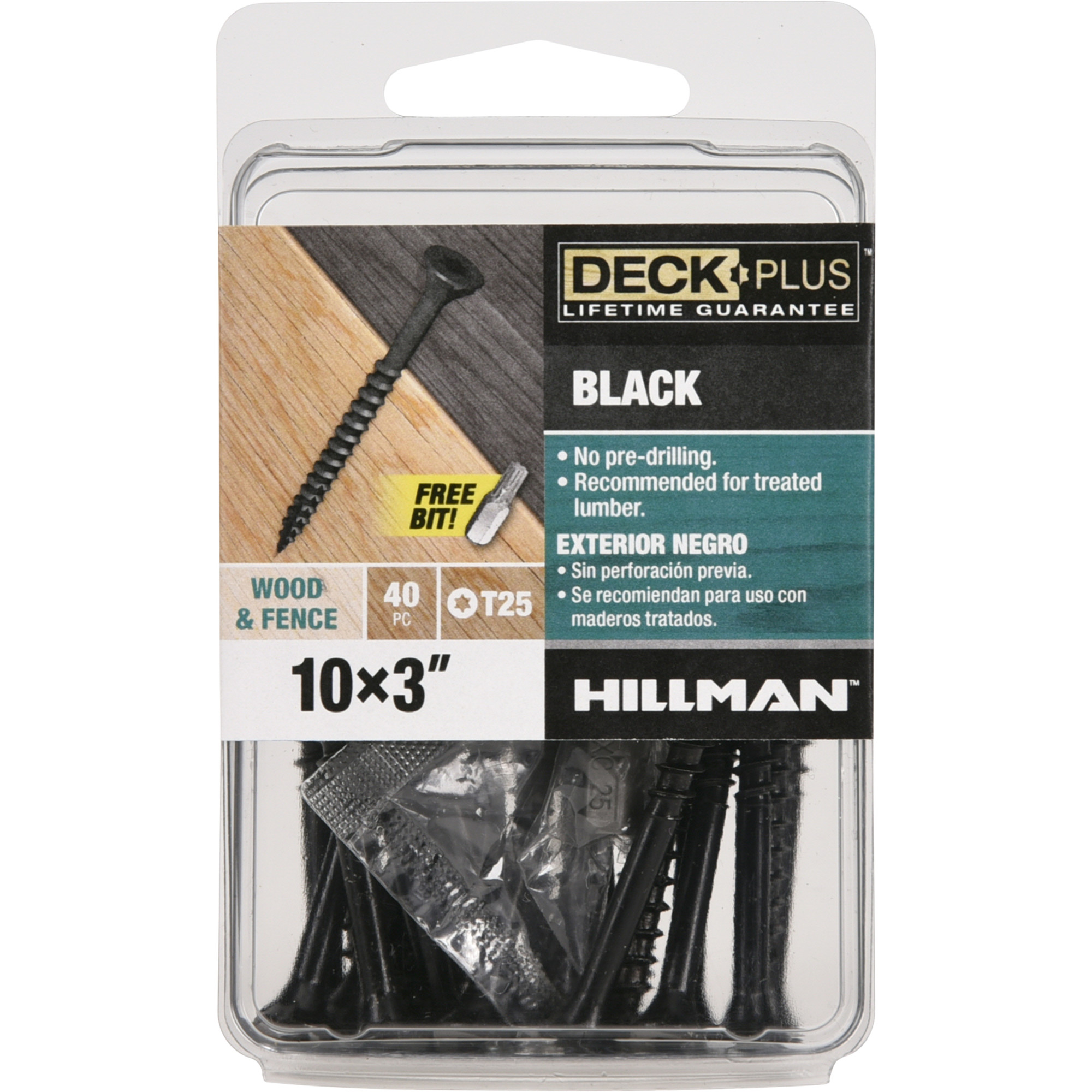 Deck Plus Black Deck Screws (#10 x 3 in.)